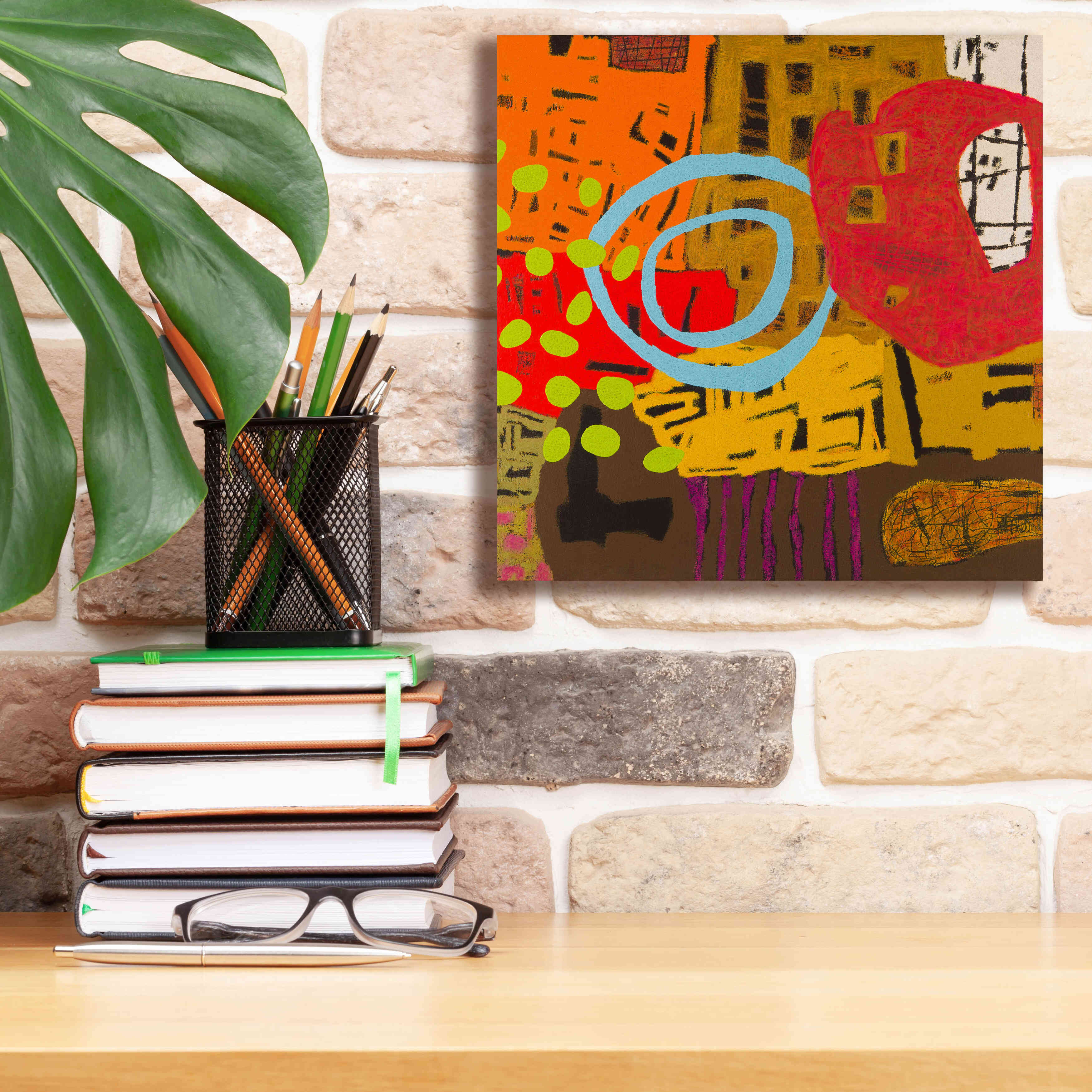 'Conversations in the Abstract 28' by Downs, Giclee Canvas Wall Art,12x12