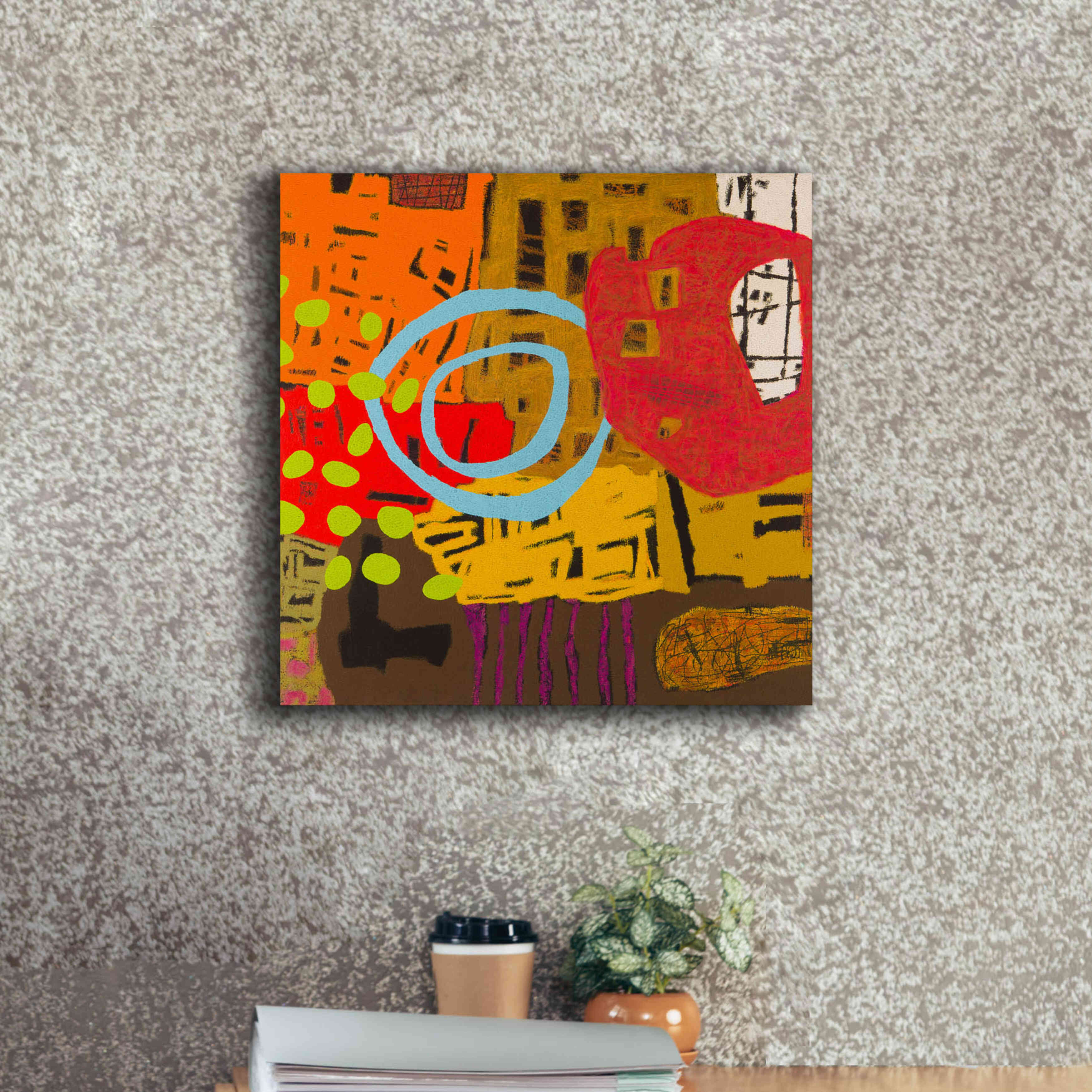 'Conversations in the Abstract 28' by Downs, Giclee Canvas Wall Art,18x18