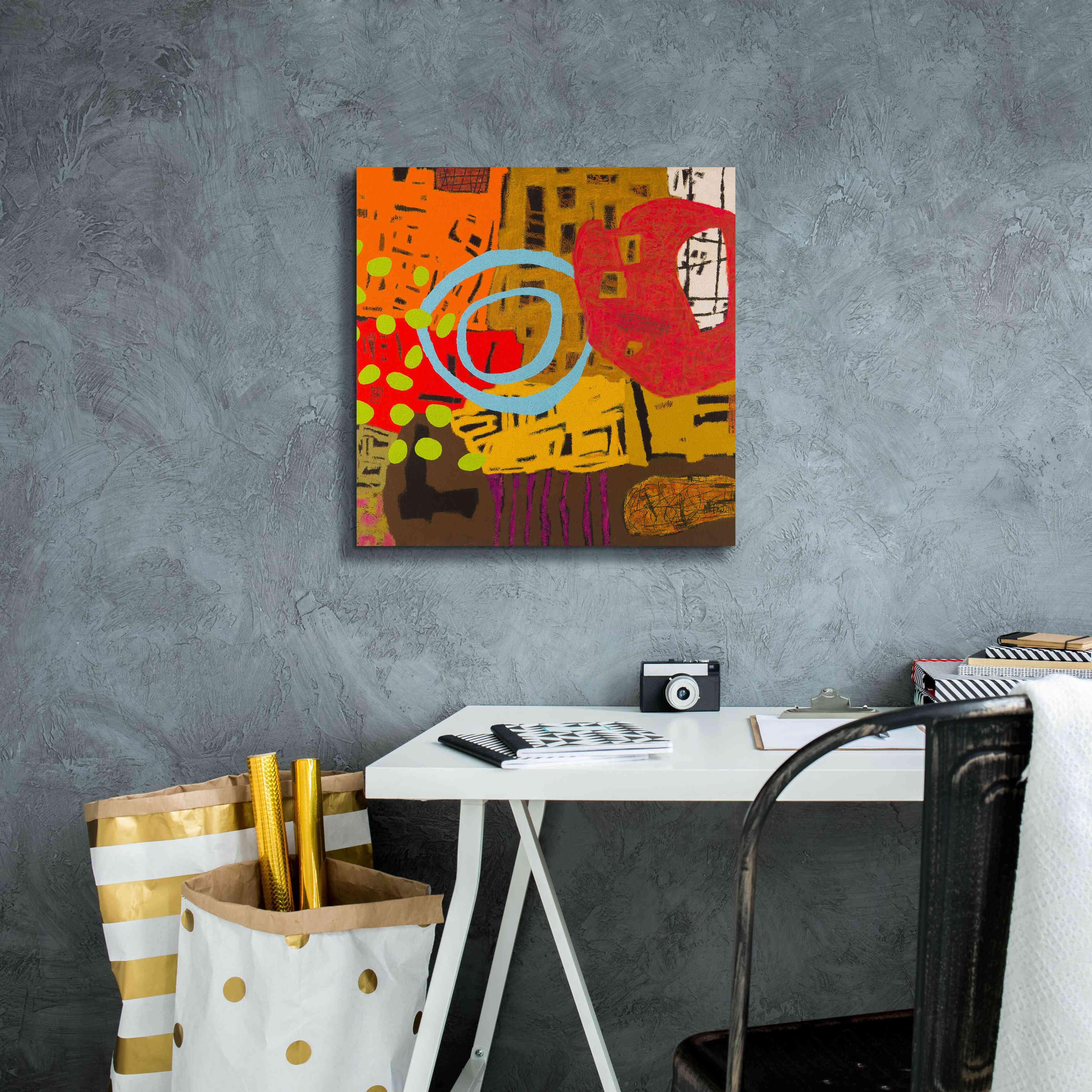 'Conversations in the Abstract 28' by Downs, Giclee Canvas Wall Art,18x18