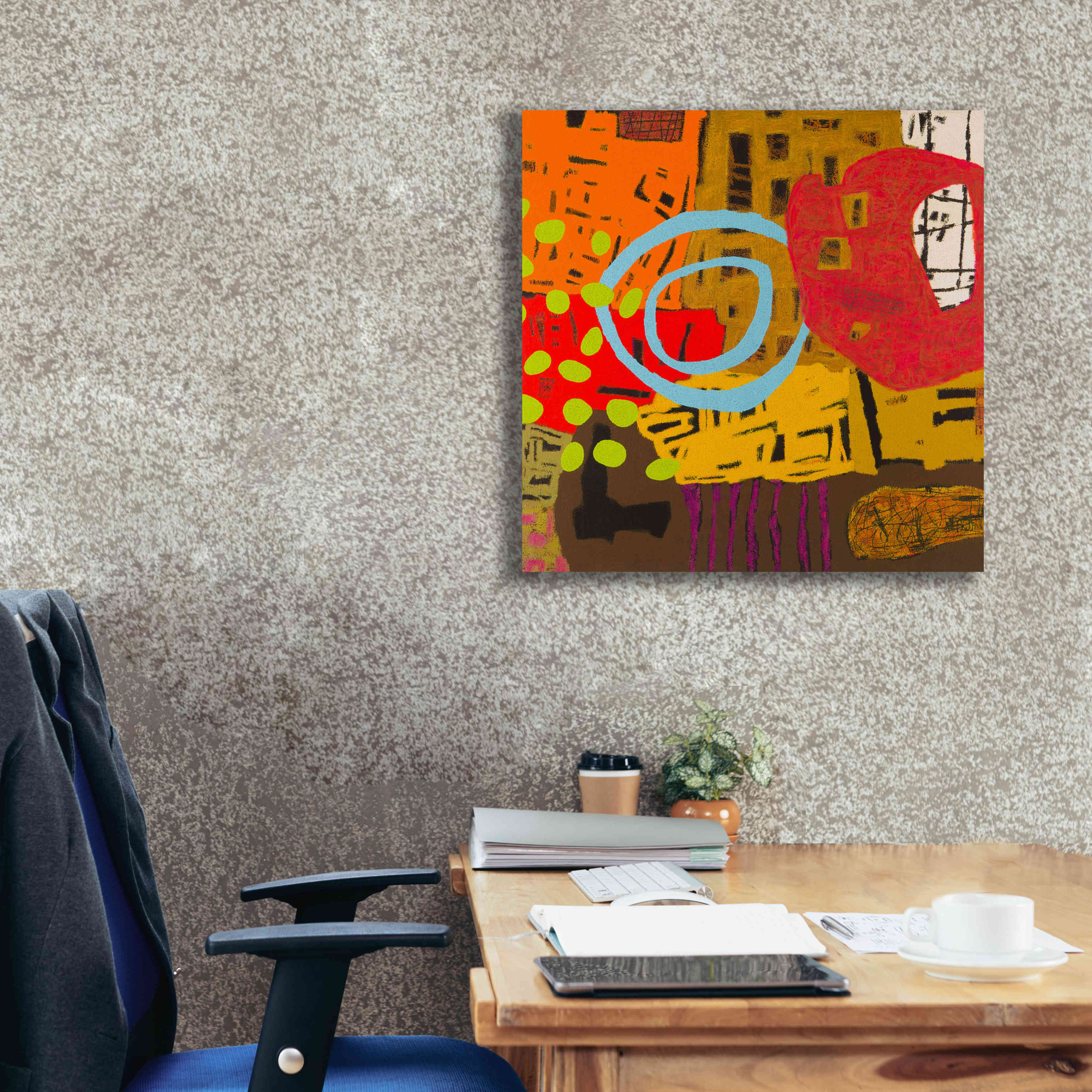 'Conversations in the Abstract 28' by Downs, Giclee Canvas Wall Art,26x26