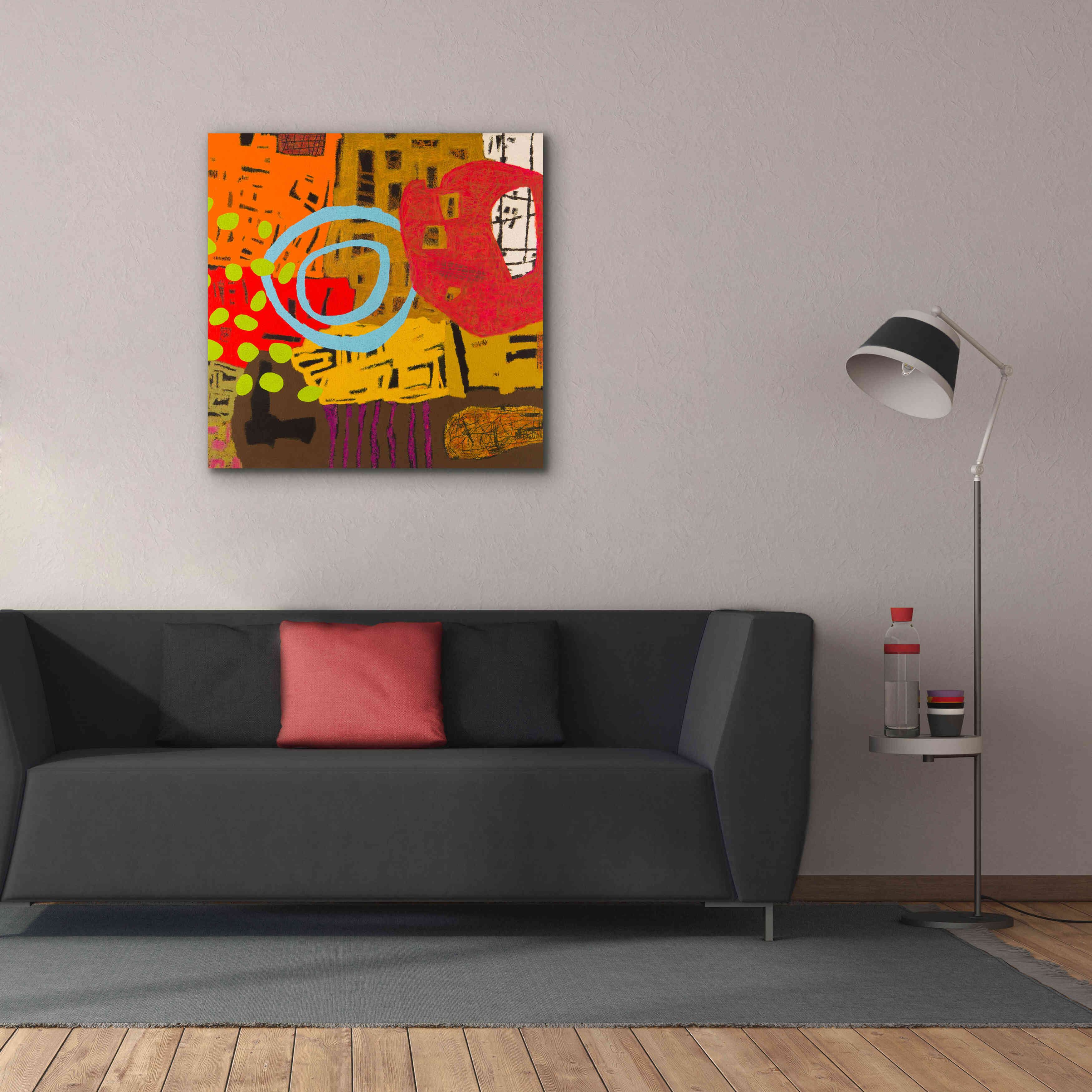 'Conversations in the Abstract 28' by Downs, Giclee Canvas Wall Art,37x37