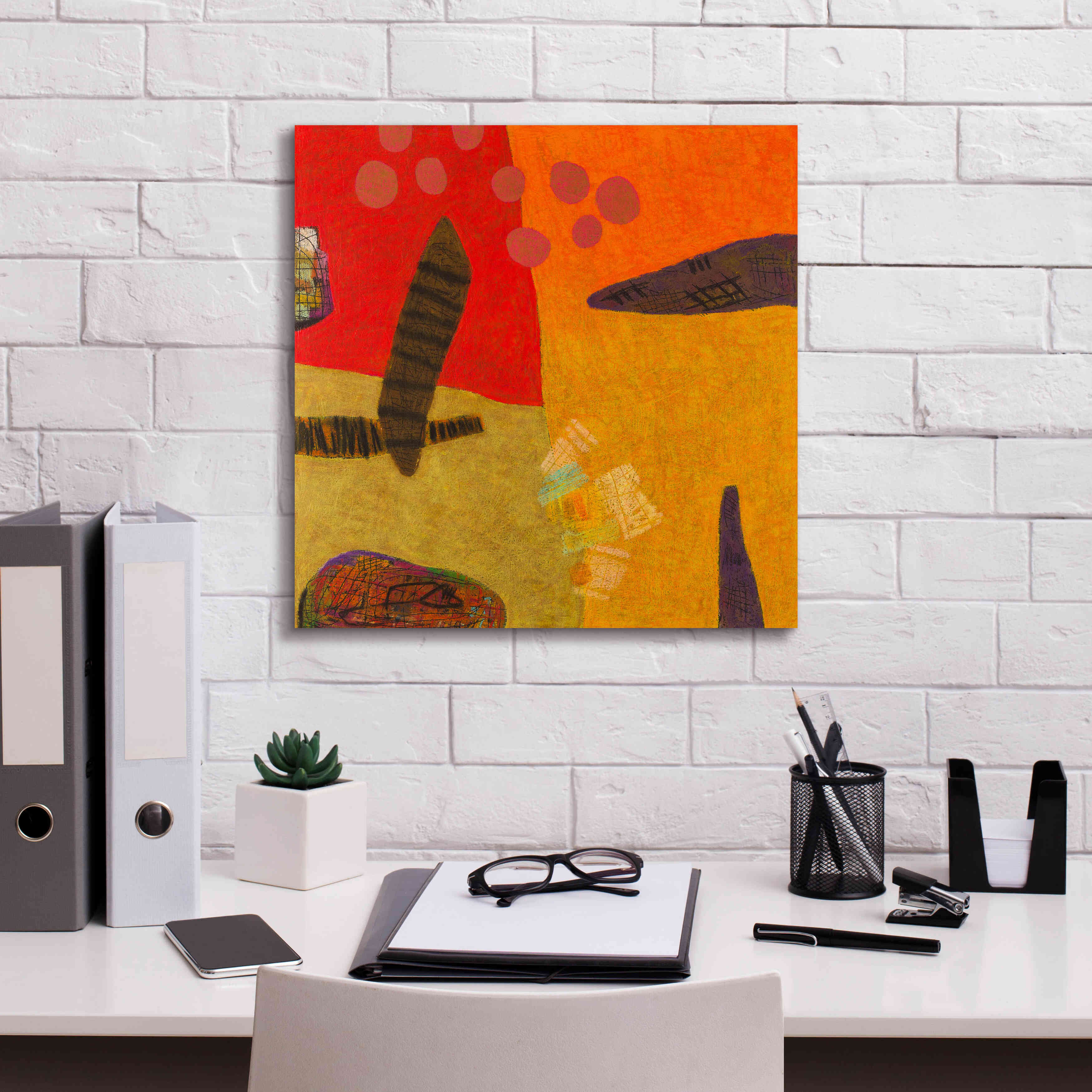 'Conversations in the Abstract 29' by Downs, Giclee Canvas Wall Art,18x18