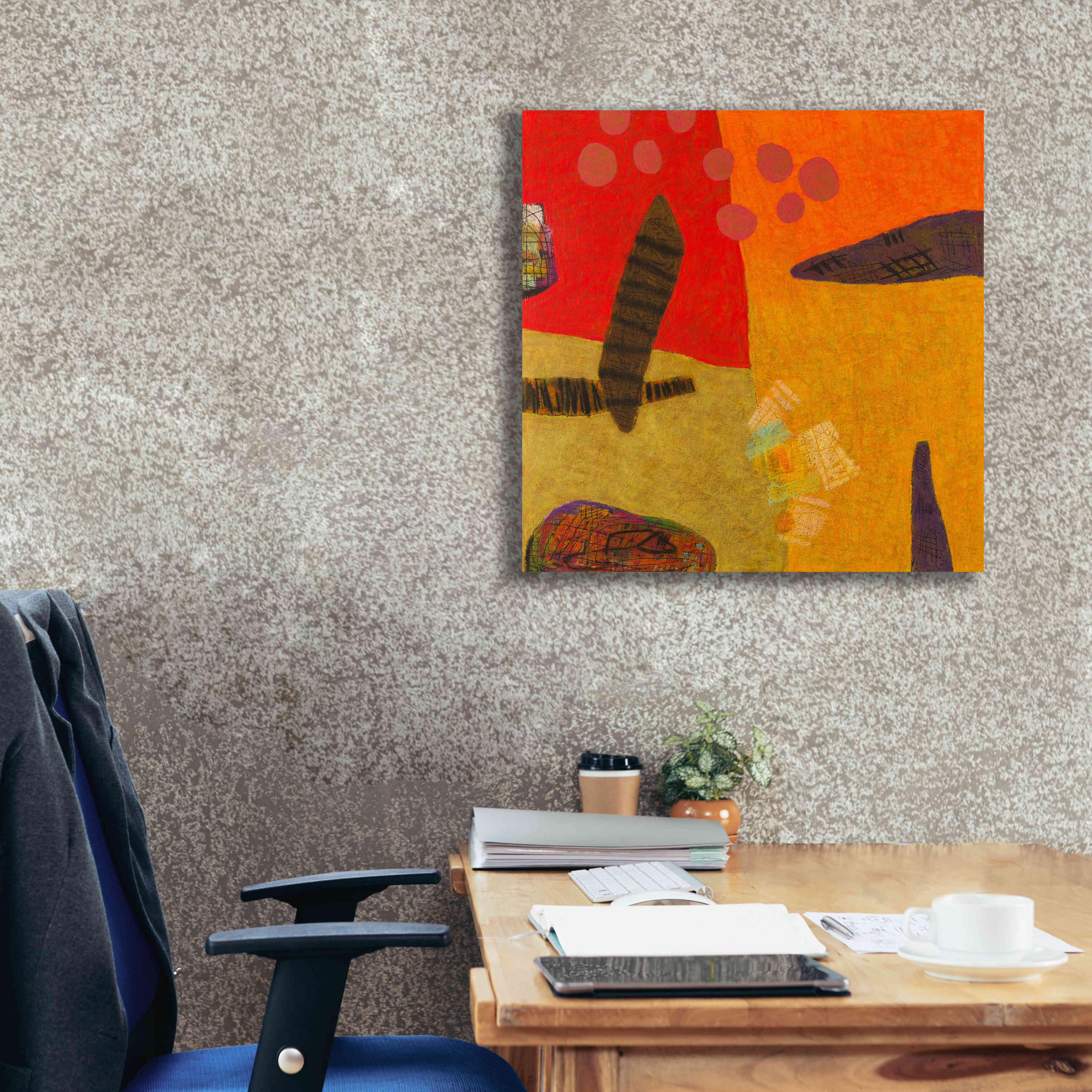 'Conversations in the Abstract 29' by Downs, Giclee Canvas Wall Art,26x26