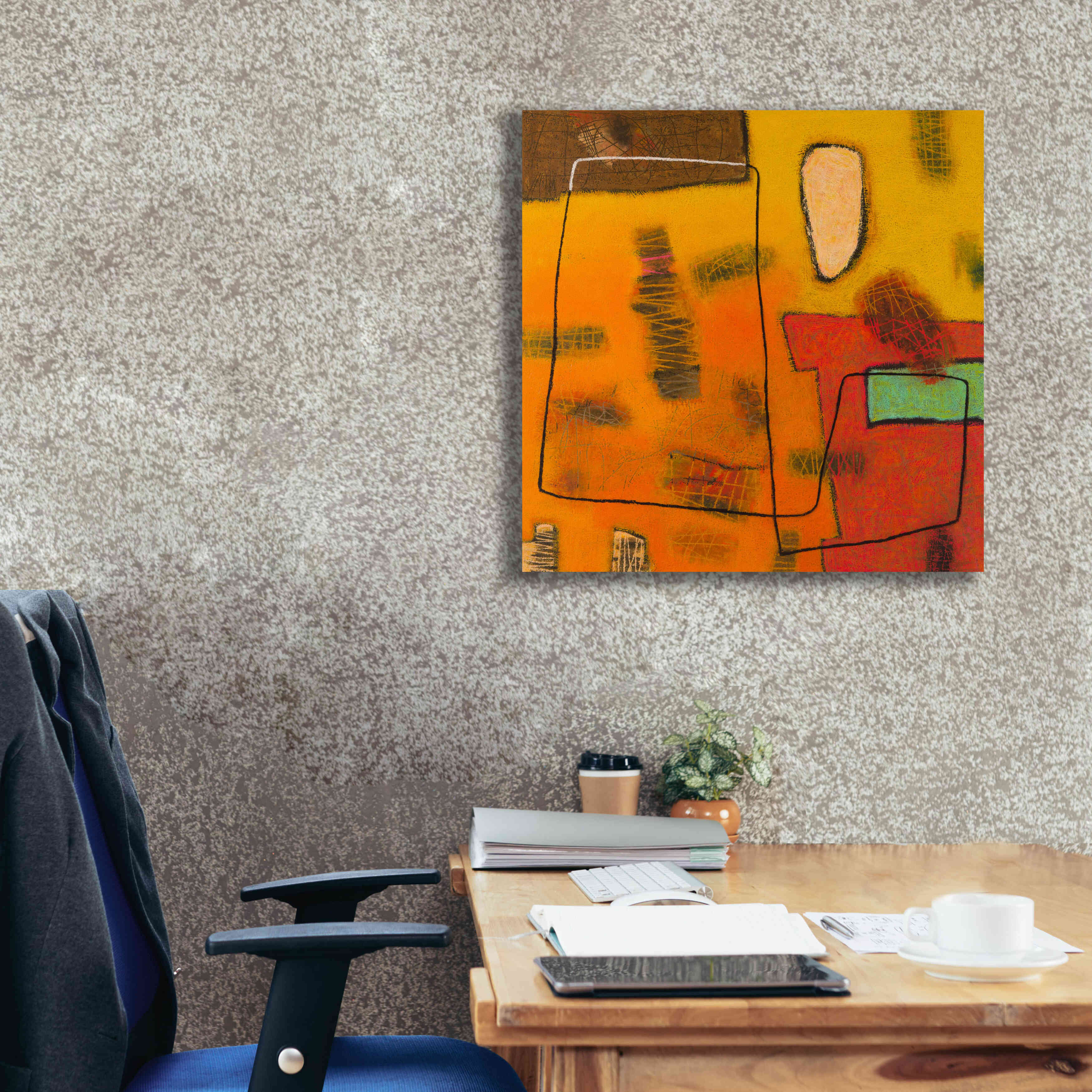 'Conversations in the Abstract 31' by Downs, Giclee Canvas Wall Art,26x26