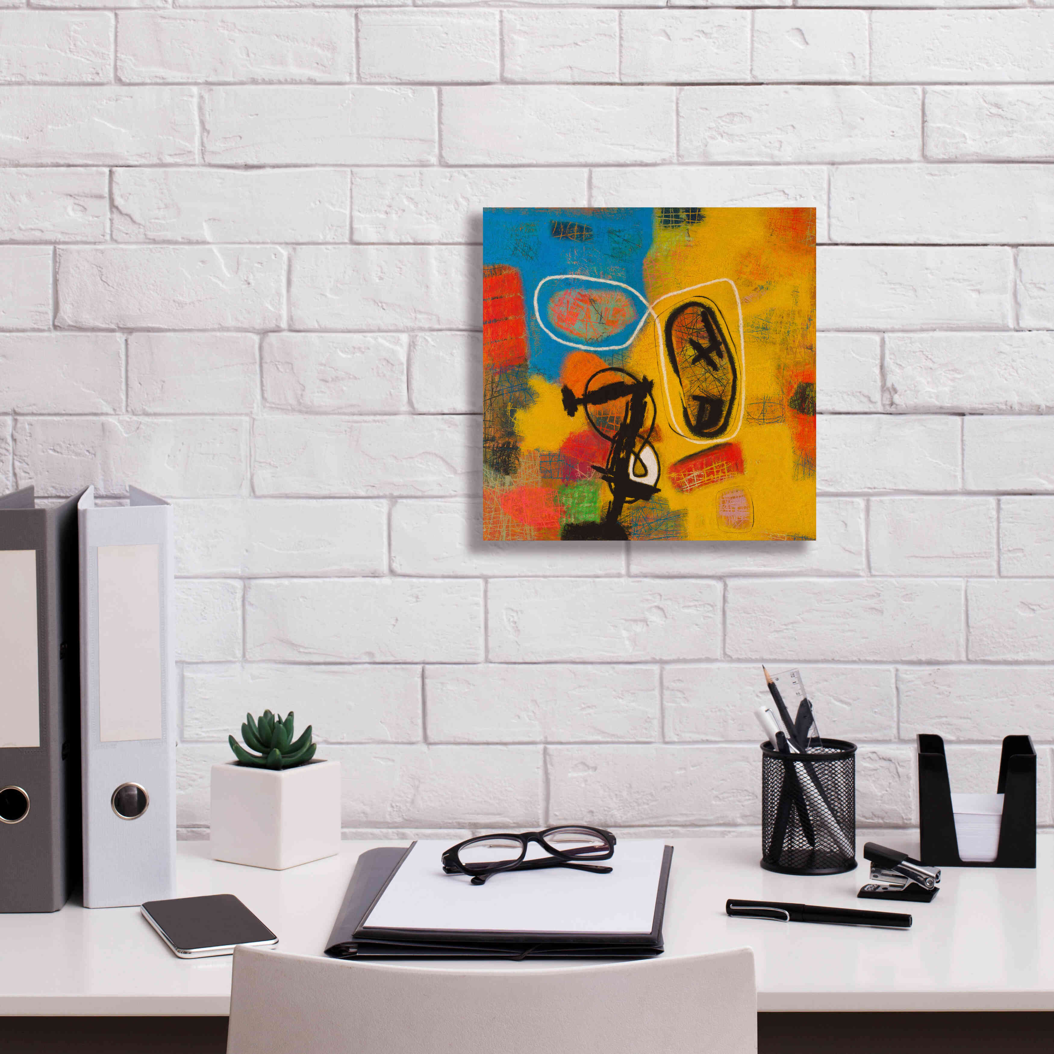 'Conversations in the Abstract 32' by Downs, Giclee Canvas Wall Art,12x12