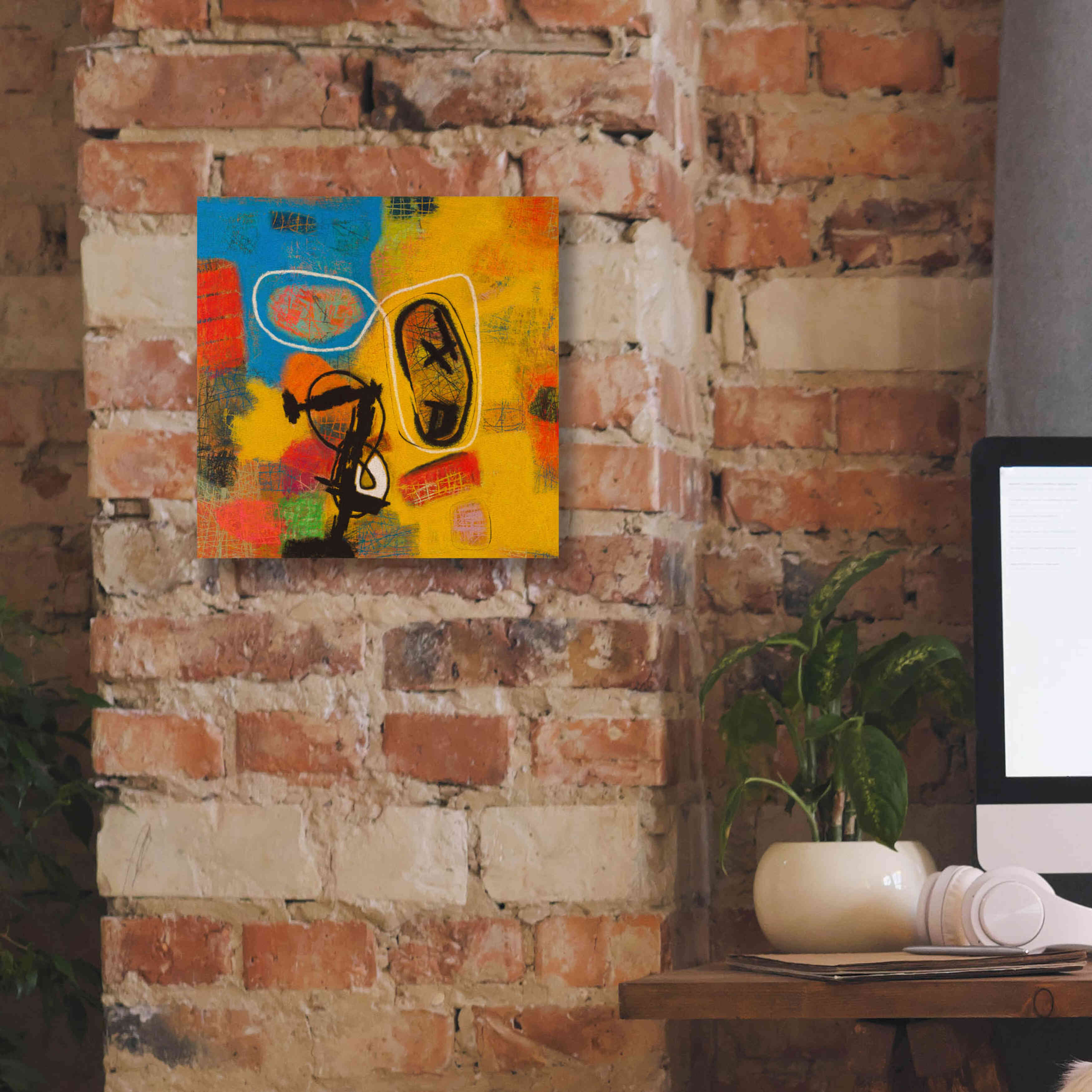 'Conversations in the Abstract 32' by Downs, Giclee Canvas Wall Art,12x12