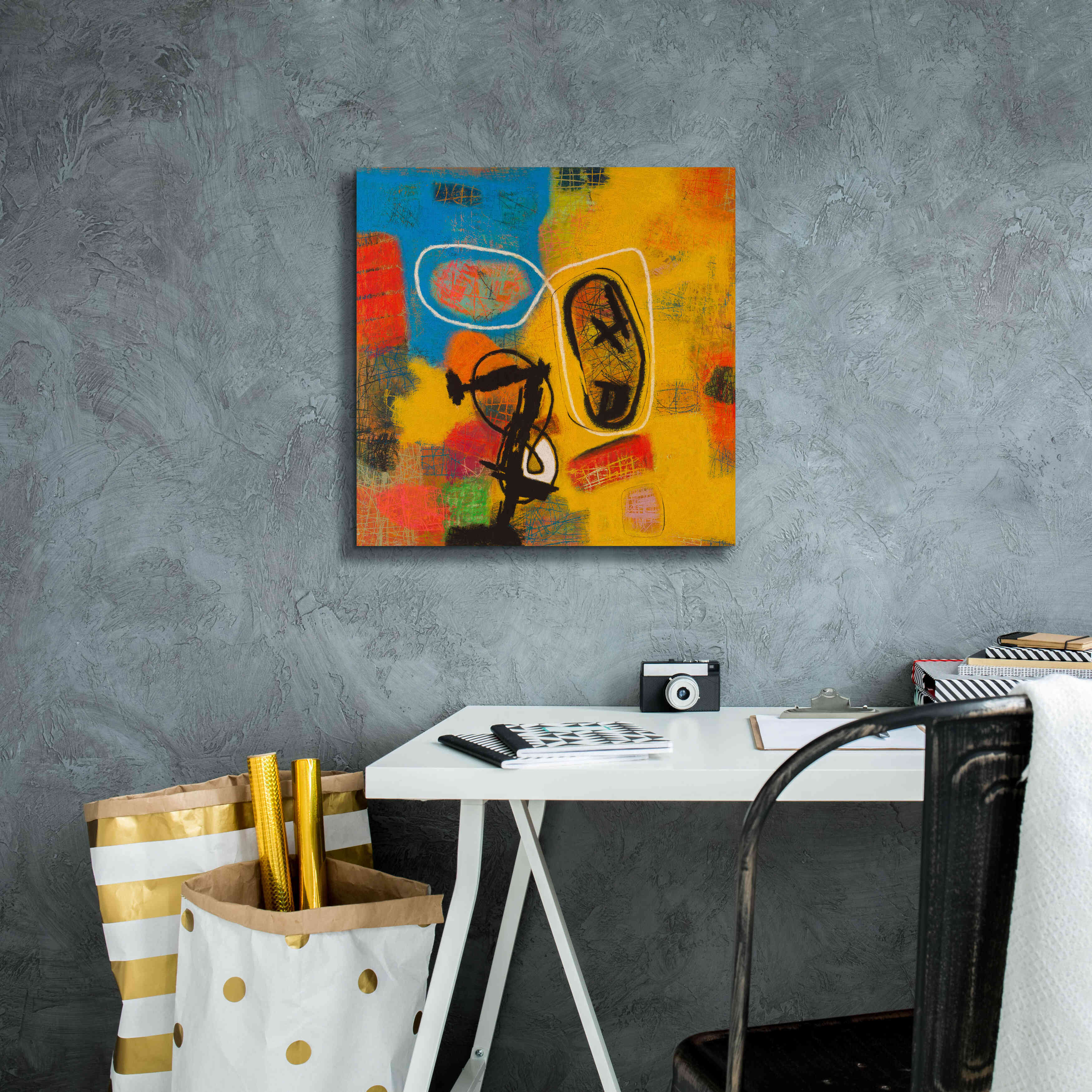 'Conversations in the Abstract 32' by Downs, Giclee Canvas Wall Art,18x18