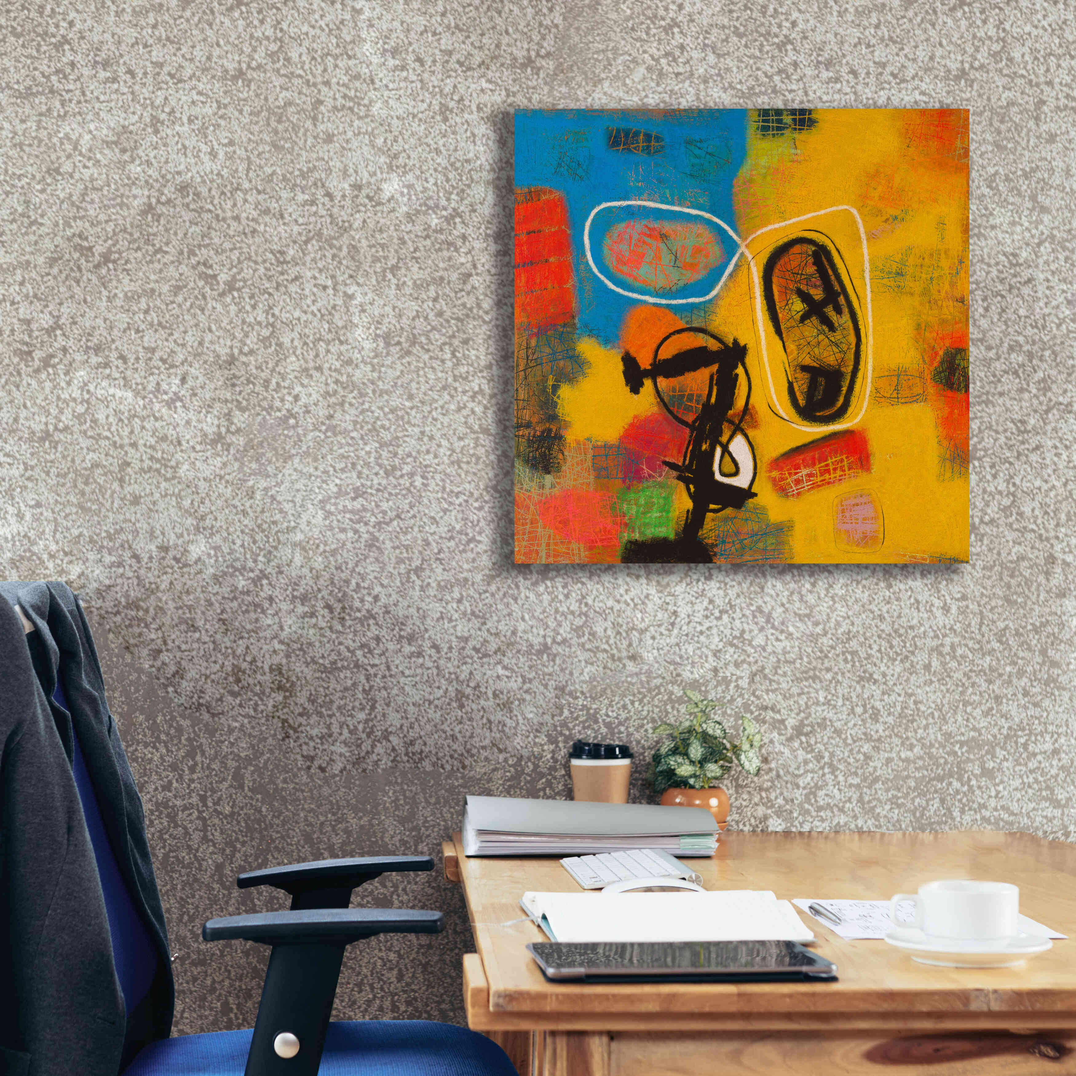 'Conversations in the Abstract 32' by Downs, Giclee Canvas Wall Art,26x26