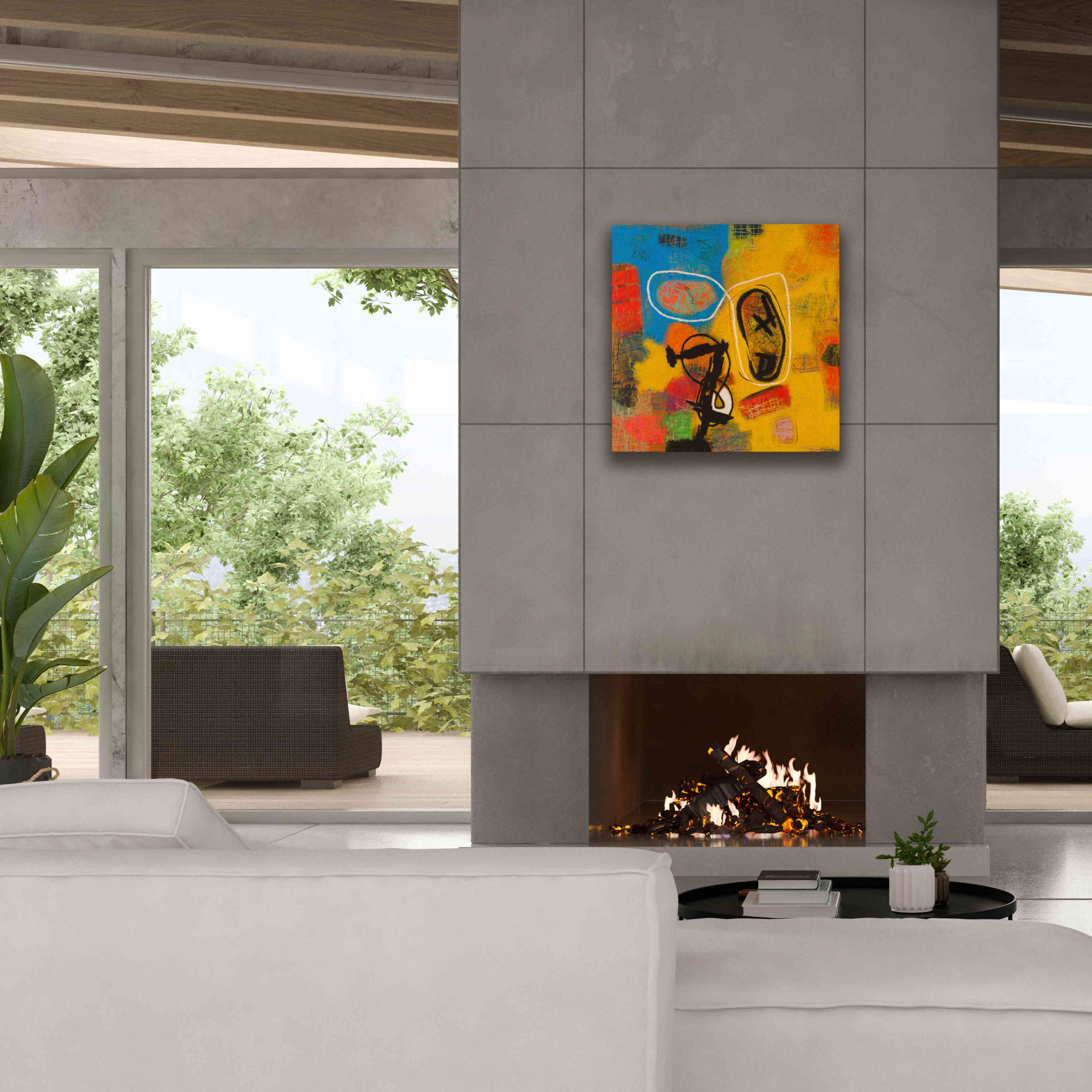 'Conversations in the Abstract 32' by Downs, Giclee Canvas Wall Art,26x26