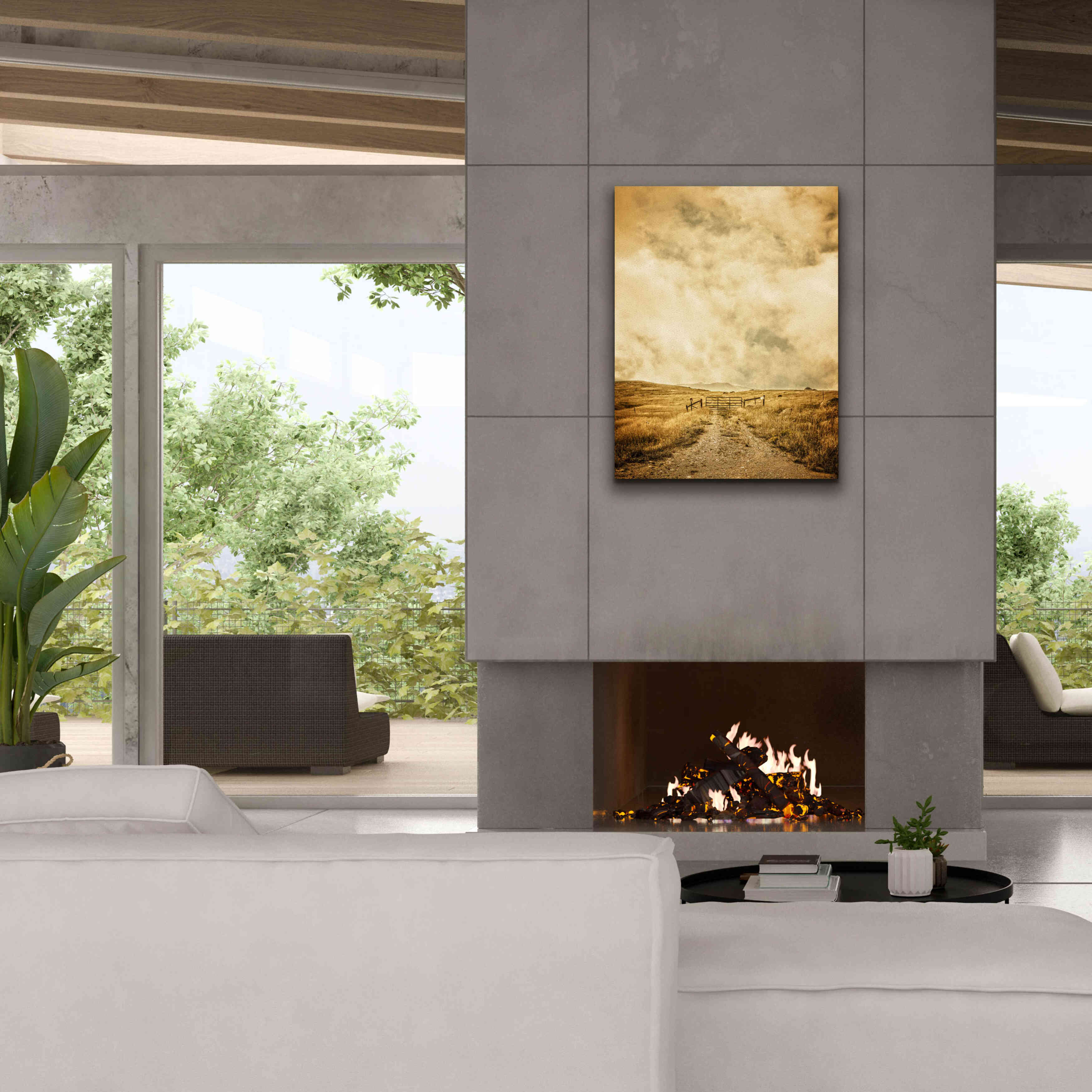 'Ranch Gate' by Edward M. Fielding, Giclee Canvas Wall Art,26x34