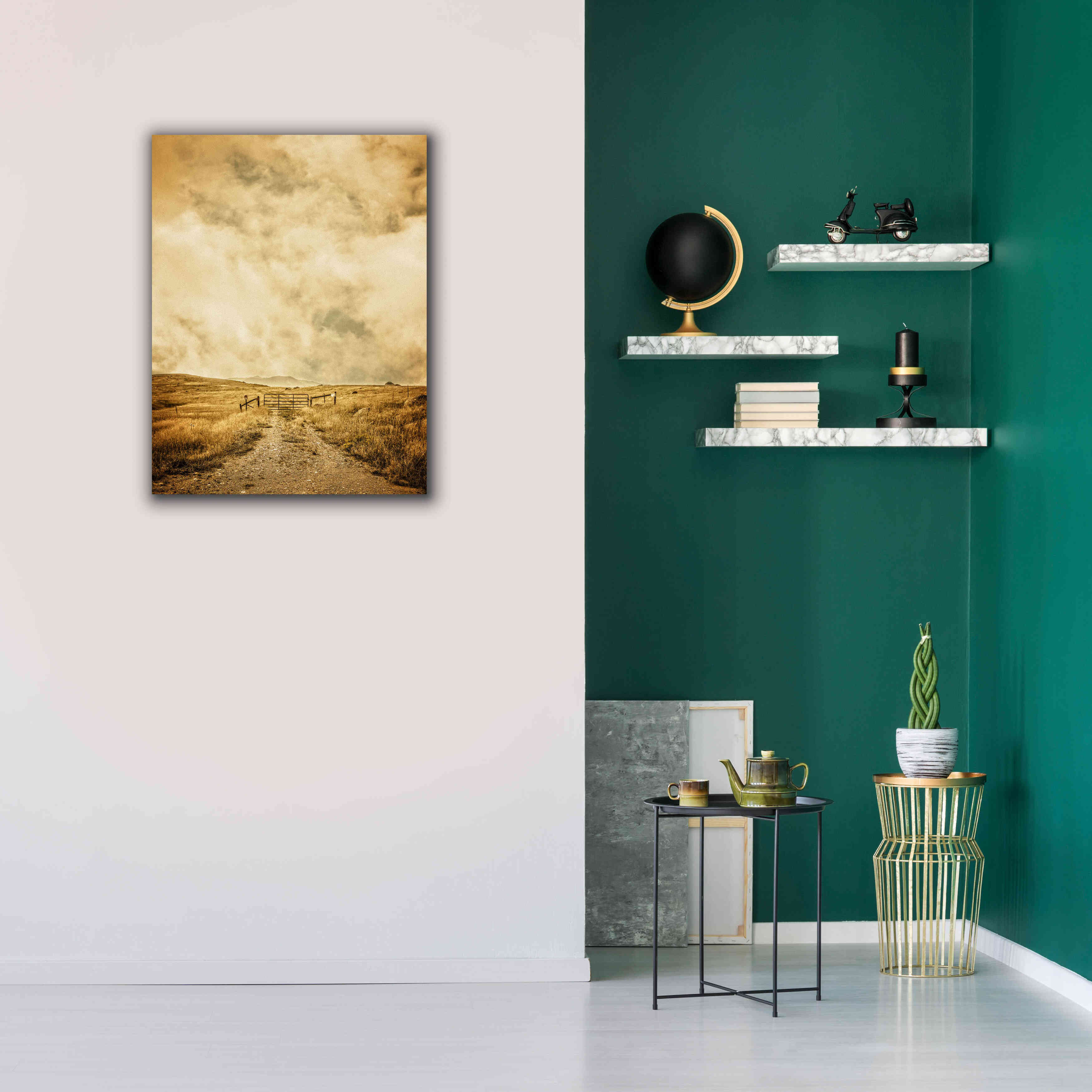 'Ranch Gate' by Edward M. Fielding, Giclee Canvas Wall Art,26x34