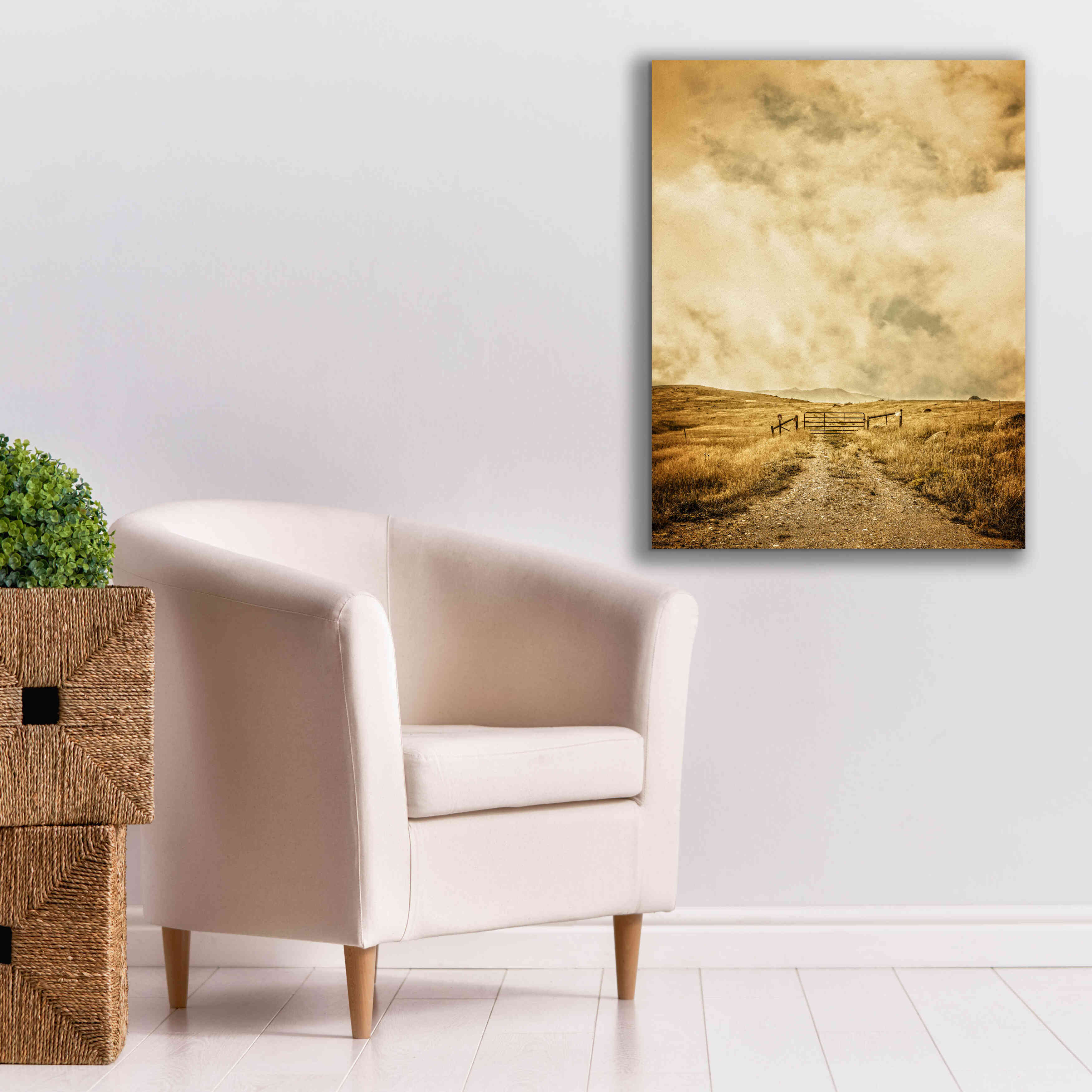 'Ranch Gate' by Edward M. Fielding, Giclee Canvas Wall Art,26x34