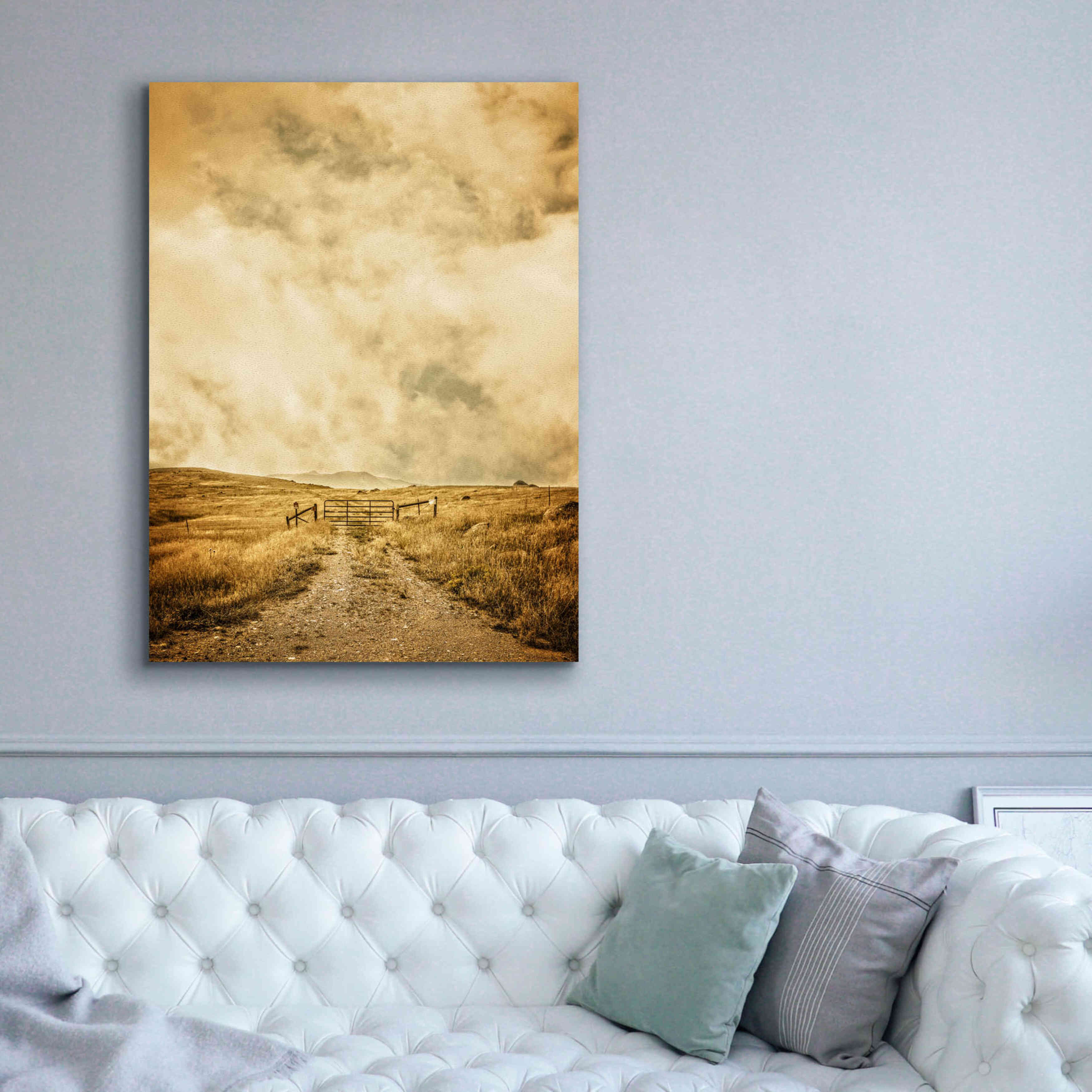 'Ranch Gate' by Edward M. Fielding, Giclee Canvas Wall Art,40x54