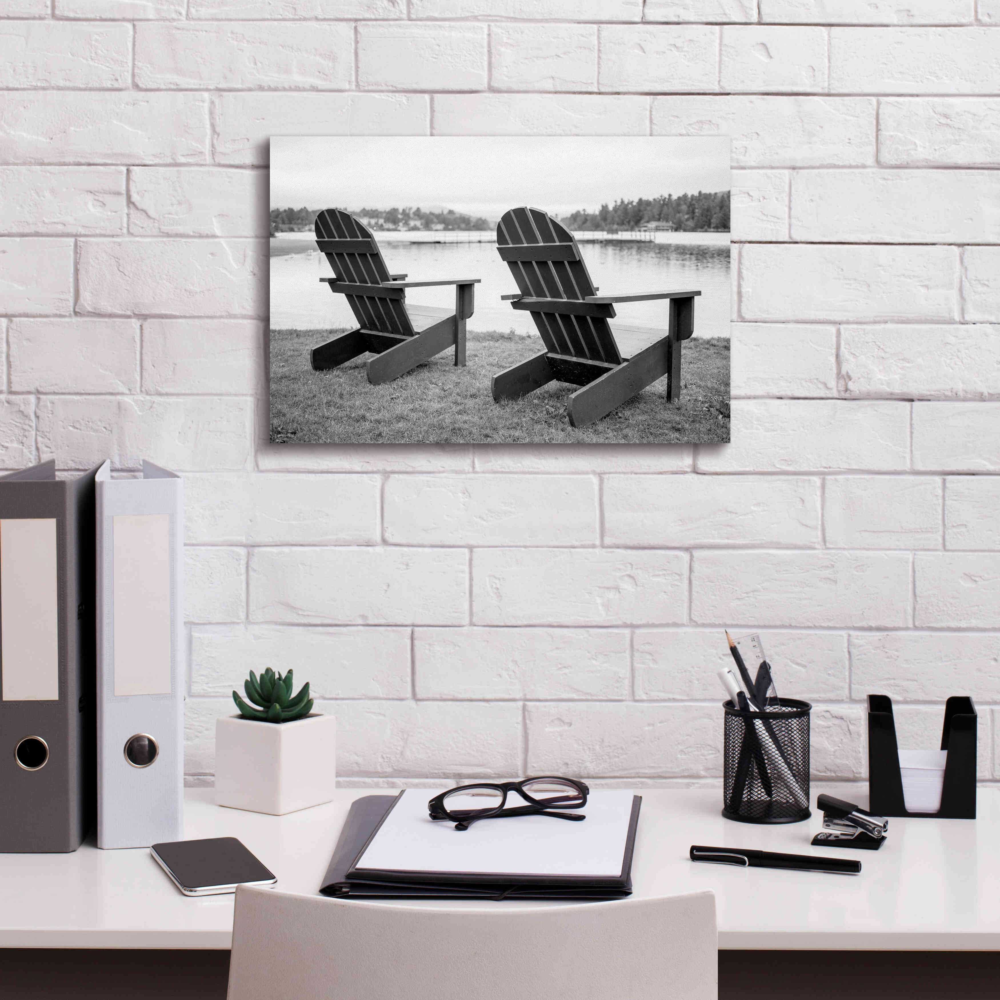 'Relaxing at the Lake' by Edward M. Fielding, Giclee Canvas Wall Art,18x12