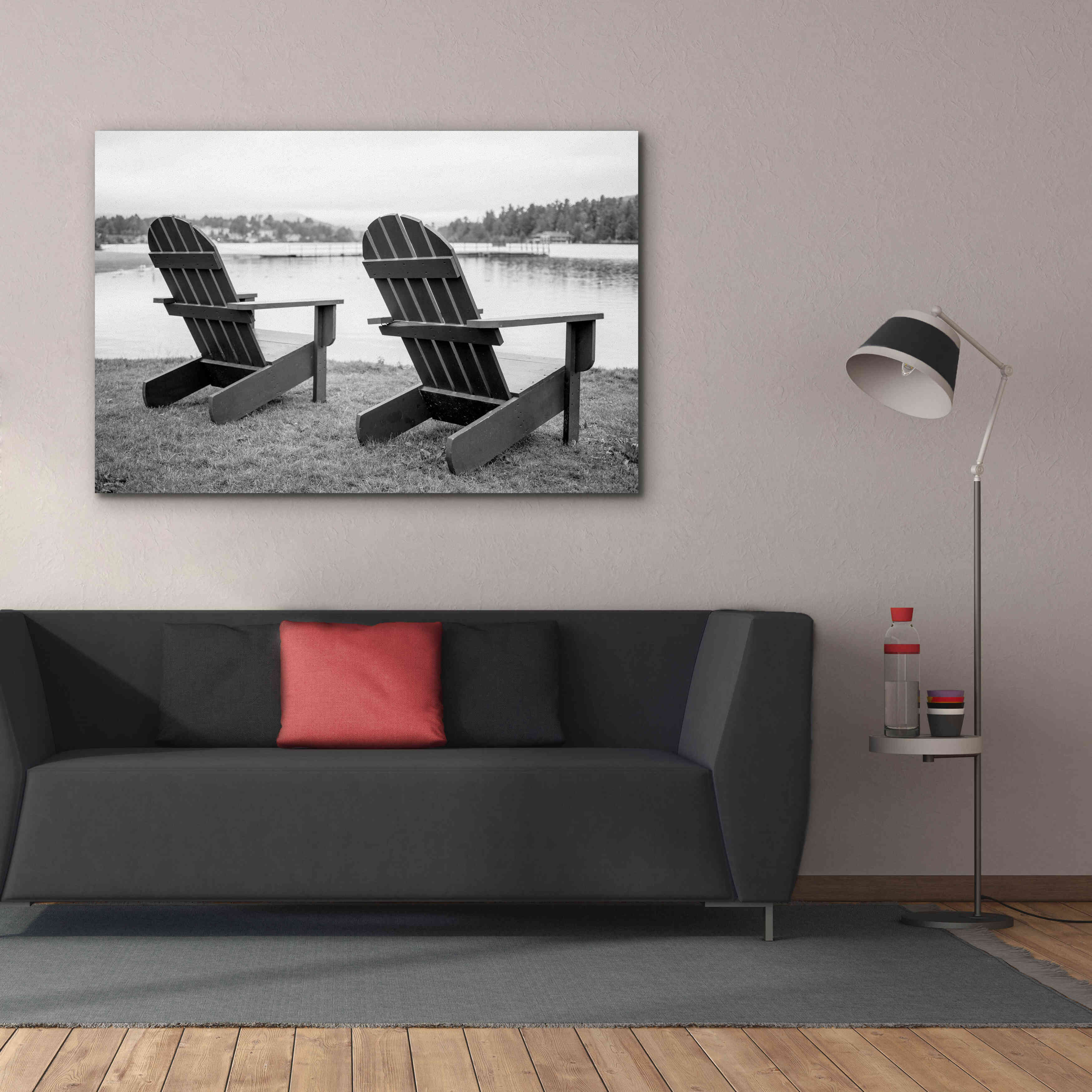 'Relaxing at the Lake' by Edward M. Fielding, Giclee Canvas Wall Art,60x40