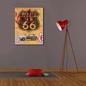 'Route 66 Vintage Postcard' by Edward M. Fielding, Giclee Canvas Wall Art,26x34