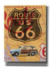 'Route 66 Vintage Postcard' by Edward M. Fielding, Giclee Canvas Wall Art
