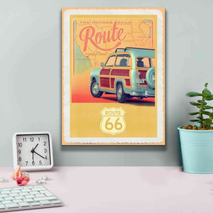 'Route 66 Vintage Travel' by Edward M. Fielding, Giclee Canvas Wall Art,12x16