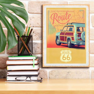 'Route 66 Vintage Travel' by Edward M. Fielding, Giclee Canvas Wall Art,12x16