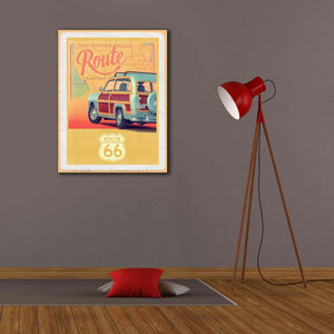 'Route 66 Vintage Travel' by Edward M. Fielding, Giclee Canvas Wall Art,26x34