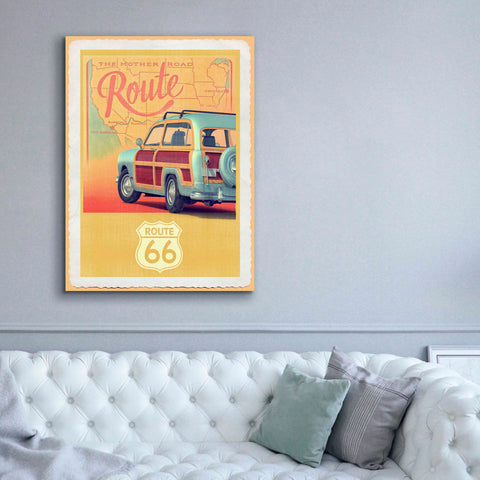 Image of 'Route 66 Vintage Travel' by Edward M. Fielding, Giclee Canvas Wall Art,40x54