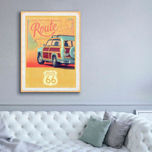 'Route 66 Vintage Travel' by Edward M. Fielding, Giclee Canvas Wall Art,40x54