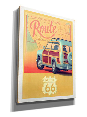 Image of 'Route 66 Vintage Travel' by Edward M. Fielding, Giclee Canvas Wall Art