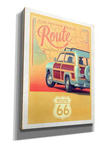 'Route 66 Vintage Travel' by Edward M. Fielding, Giclee Canvas Wall Art