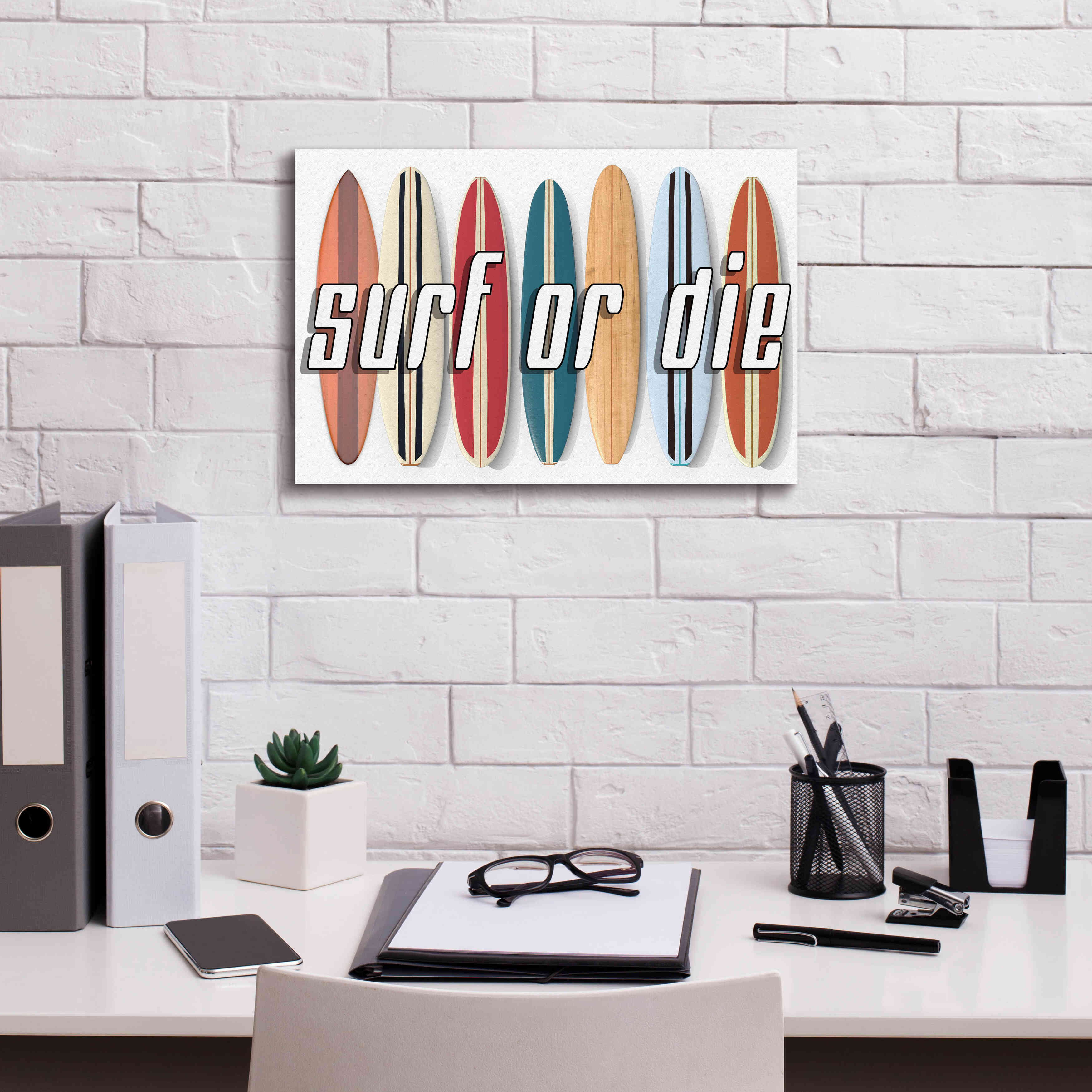 'Surf of Die' by Edward M. Fielding, Giclee Canvas Wall Art,18x12