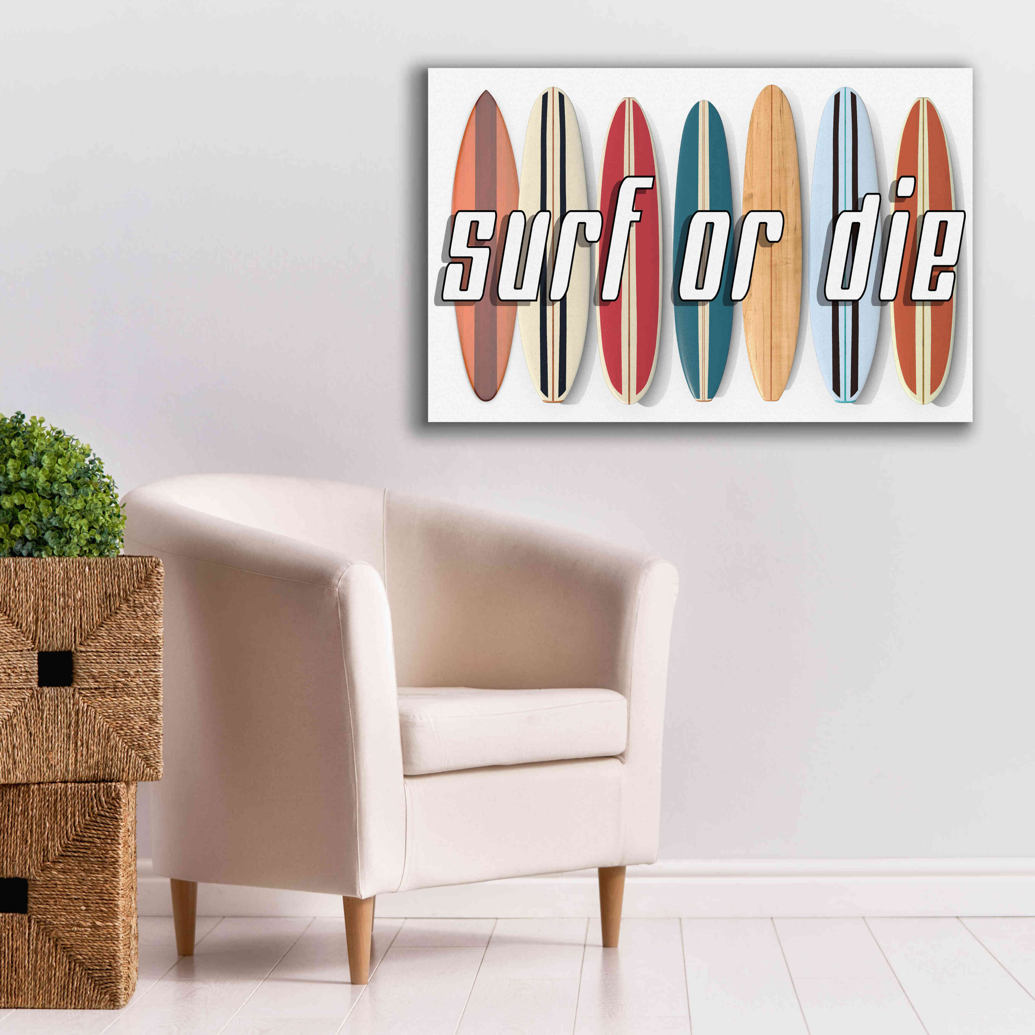 'Surf of Die' by Edward M. Fielding, Giclee Canvas Wall Art,40x26