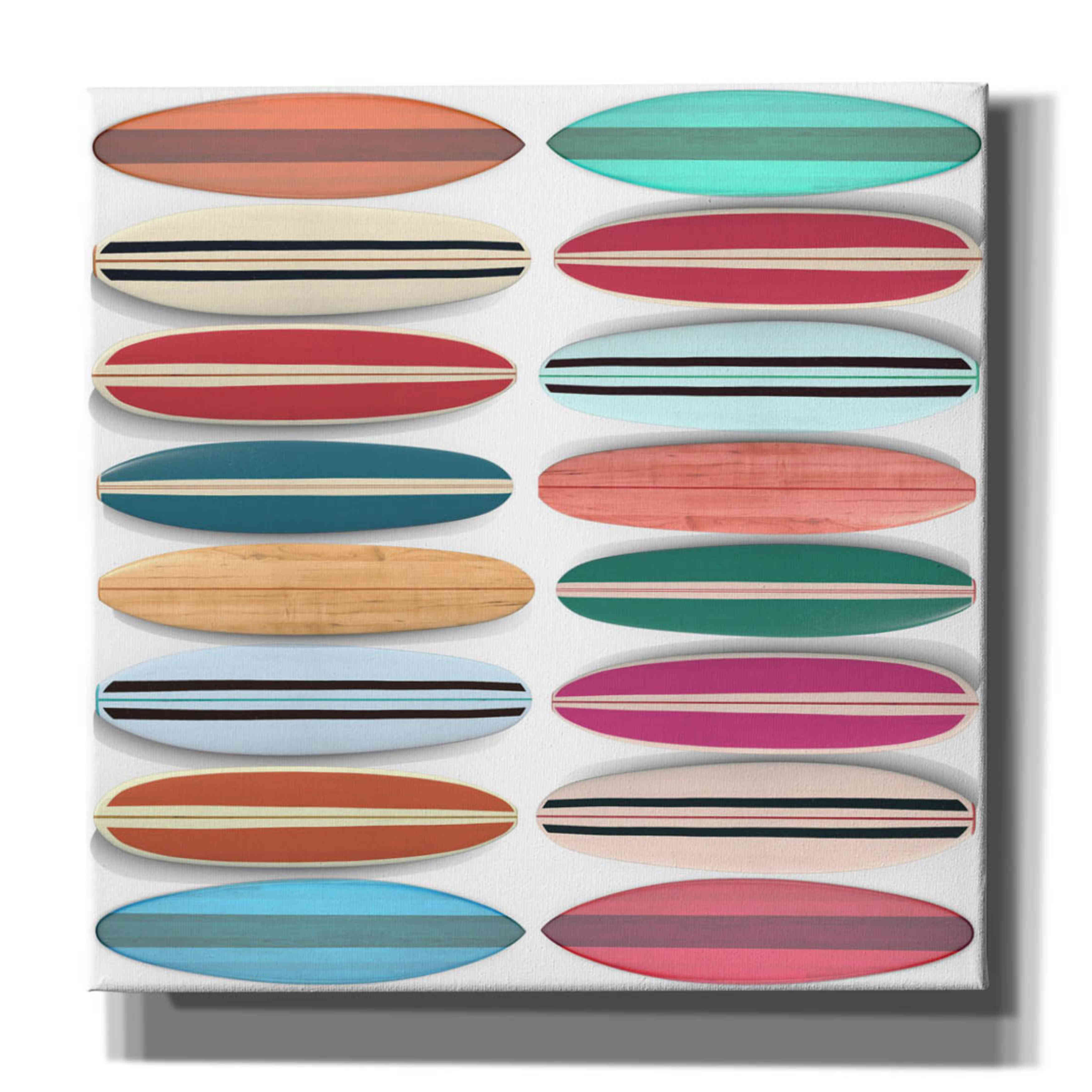 'Surfboard Pattern' by Edward M. Fielding, Giclee Canvas Wall Art