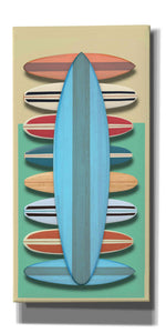 'Surfboards - Red' by Edward M. Fielding, Giclee Canvas Wall Art