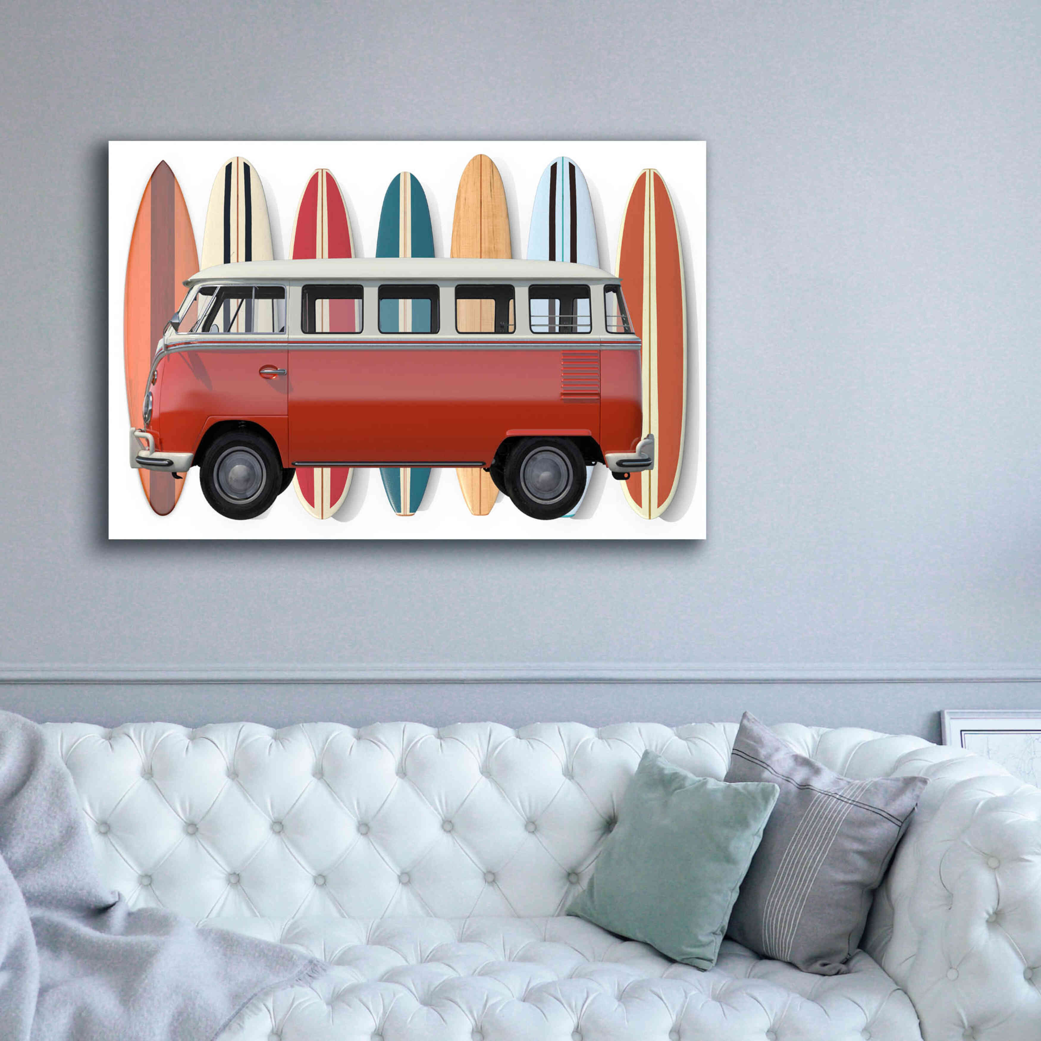 'Surfer Van' by Edward M. Fielding, Giclee Canvas Wall Art,60x40
