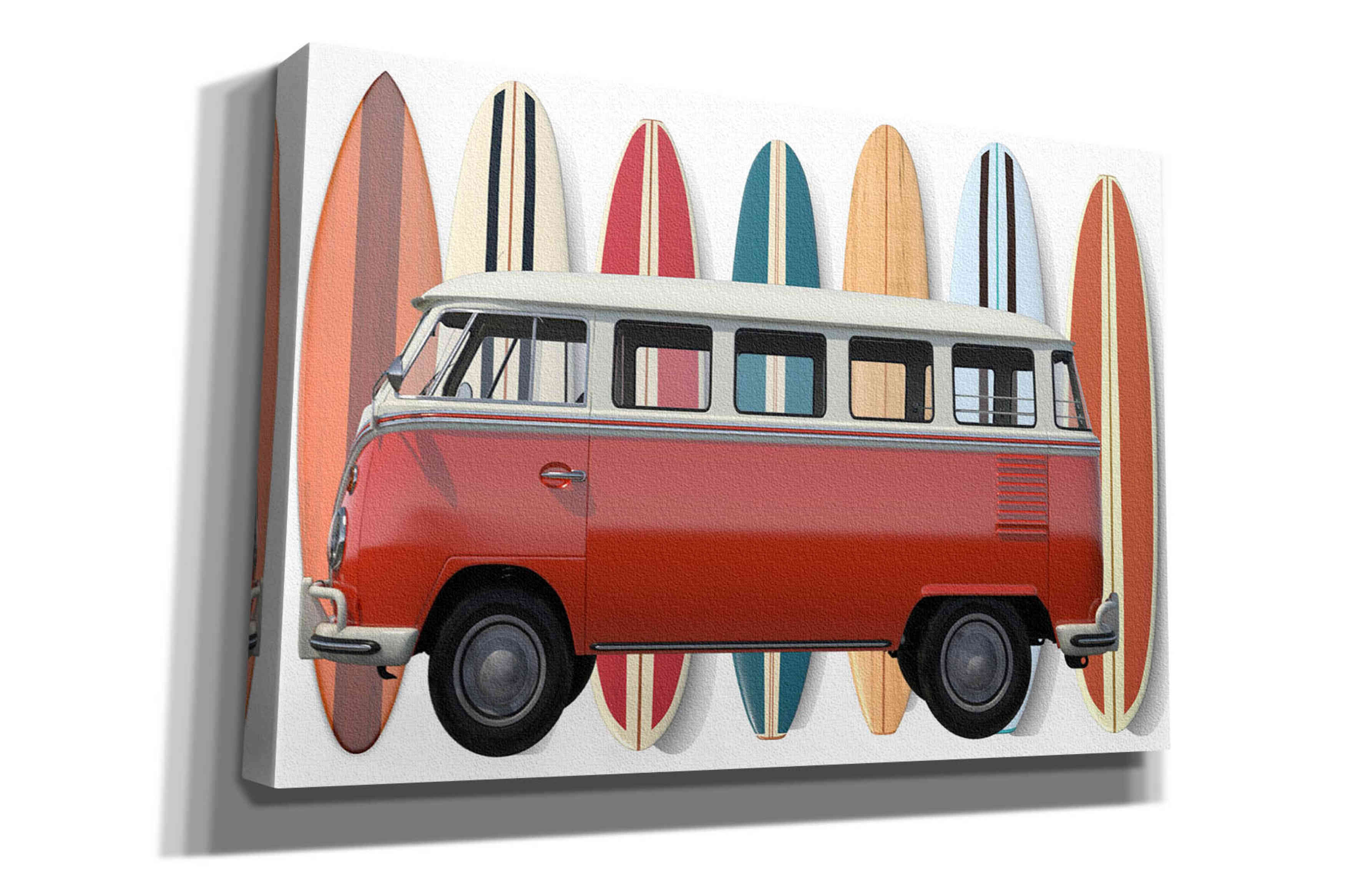 'Surfer Van' by Edward M. Fielding, Giclee Canvas Wall Art