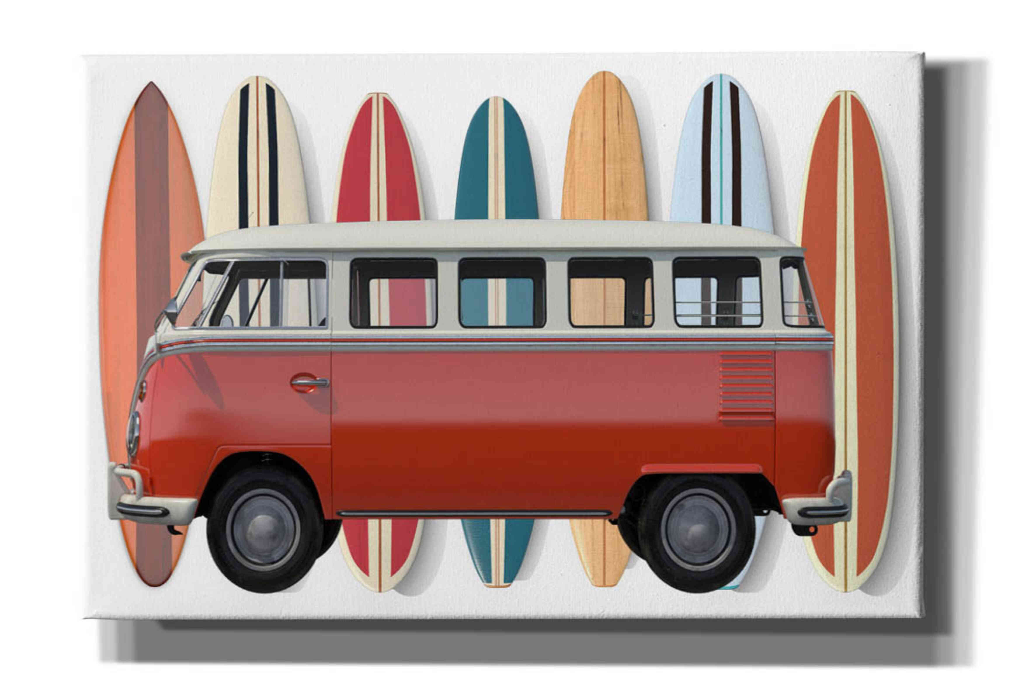'Surfer Van' by Edward M. Fielding, Giclee Canvas Wall Art