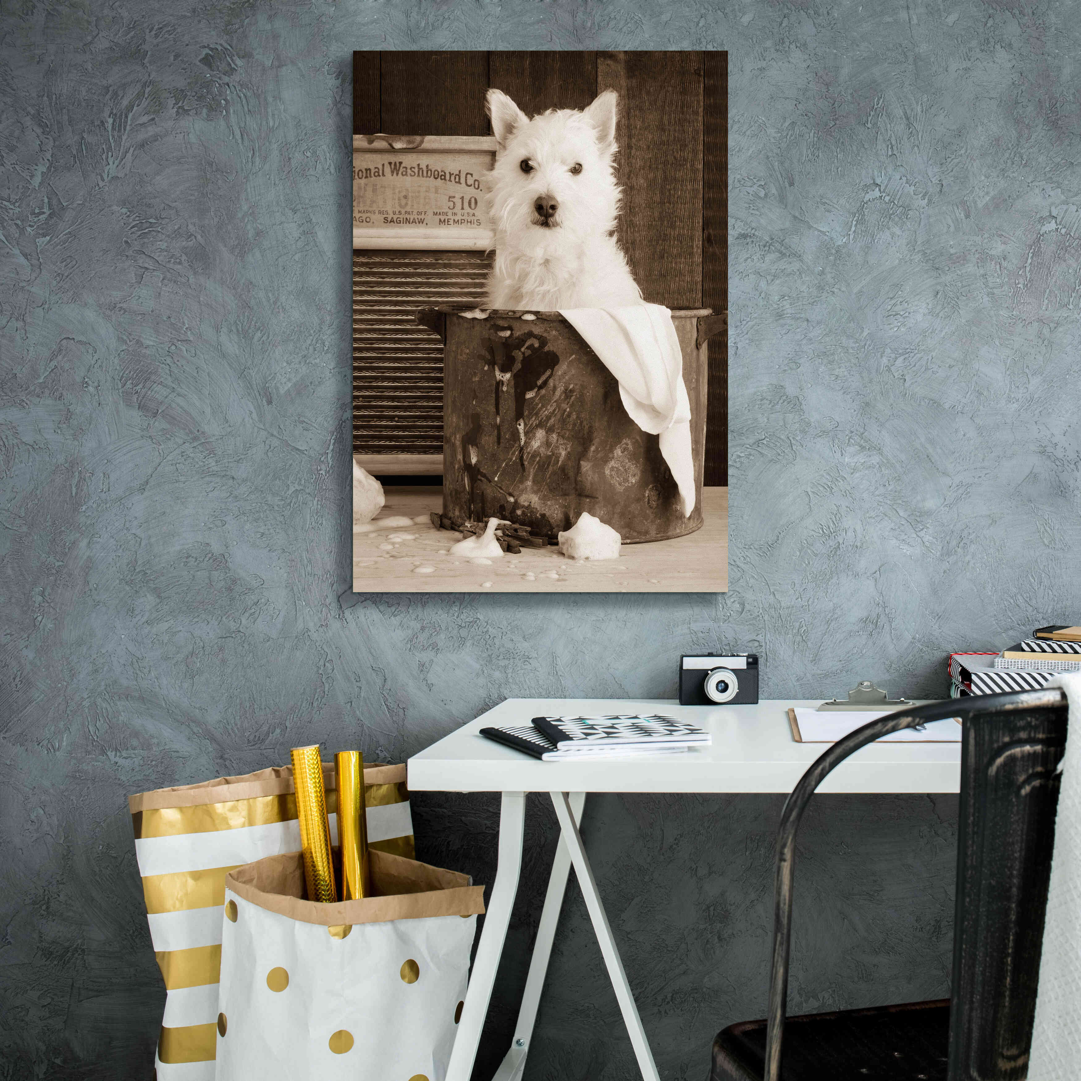 'Vintage Wash Day' by Edward M. Fielding, Giclee Canvas Wall Art,18x26