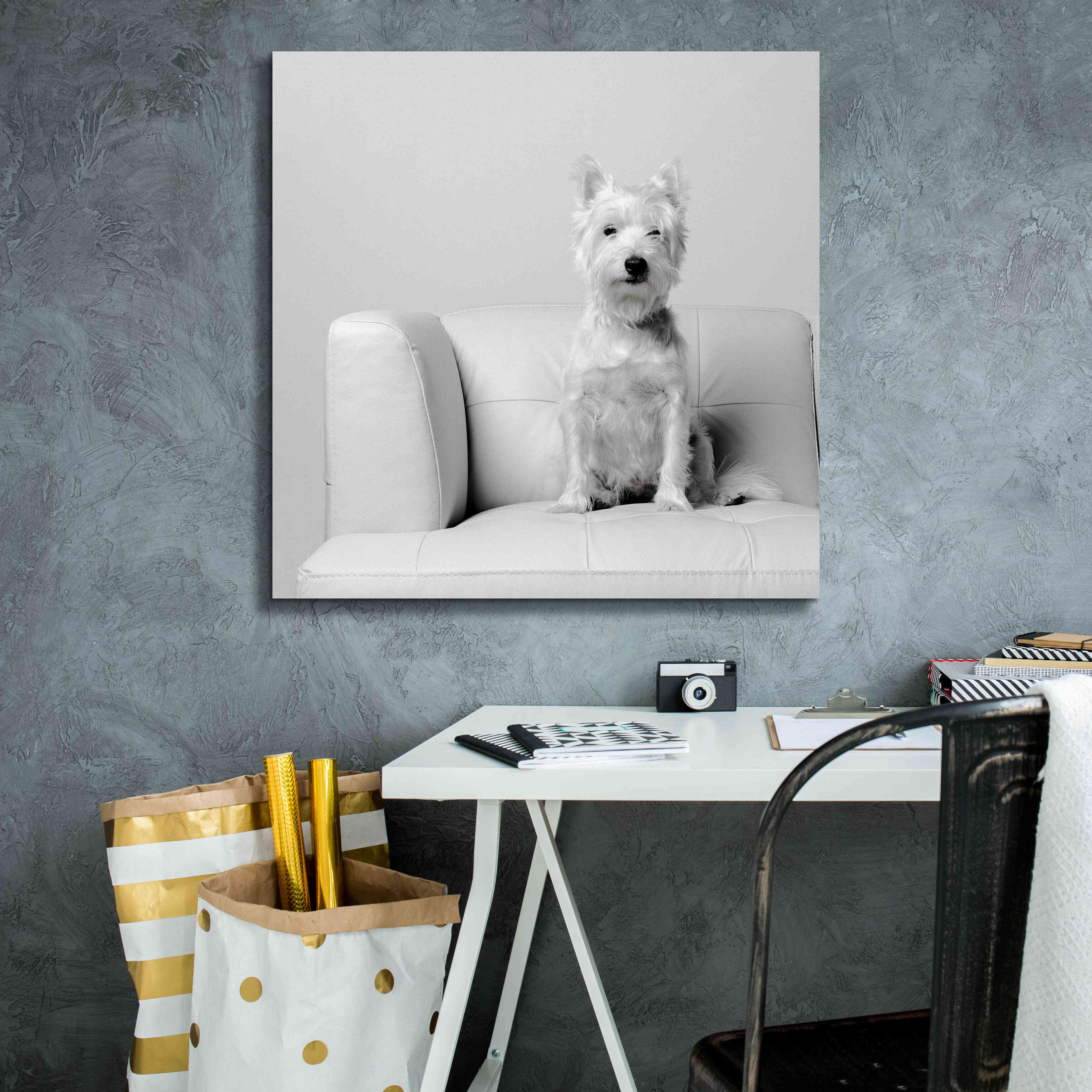 'White on White' by Edward M. Fielding, Giclee Canvas Wall Art,26x26