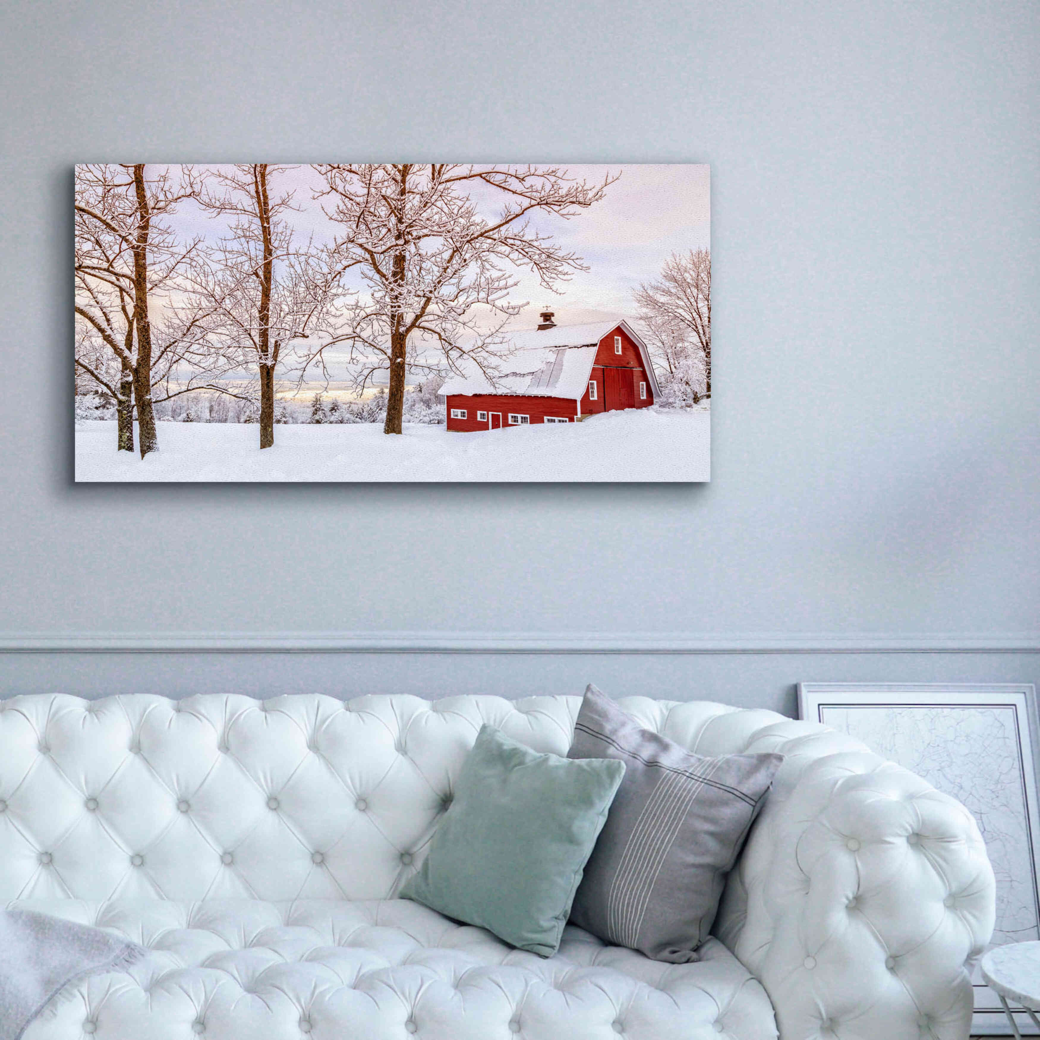 'Winter Arrives' by Edward M. Fielding, Giclee Canvas Wall Art,60x30