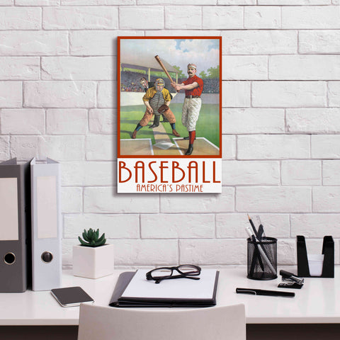 Image of 'Baseball America' by Edward M. Fielding, Giclee Canvas Wall Art,12x18