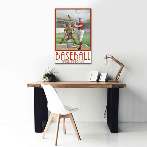 Image of 'Baseball America' by Edward M. Fielding, Giclee Canvas Wall Art,26x40