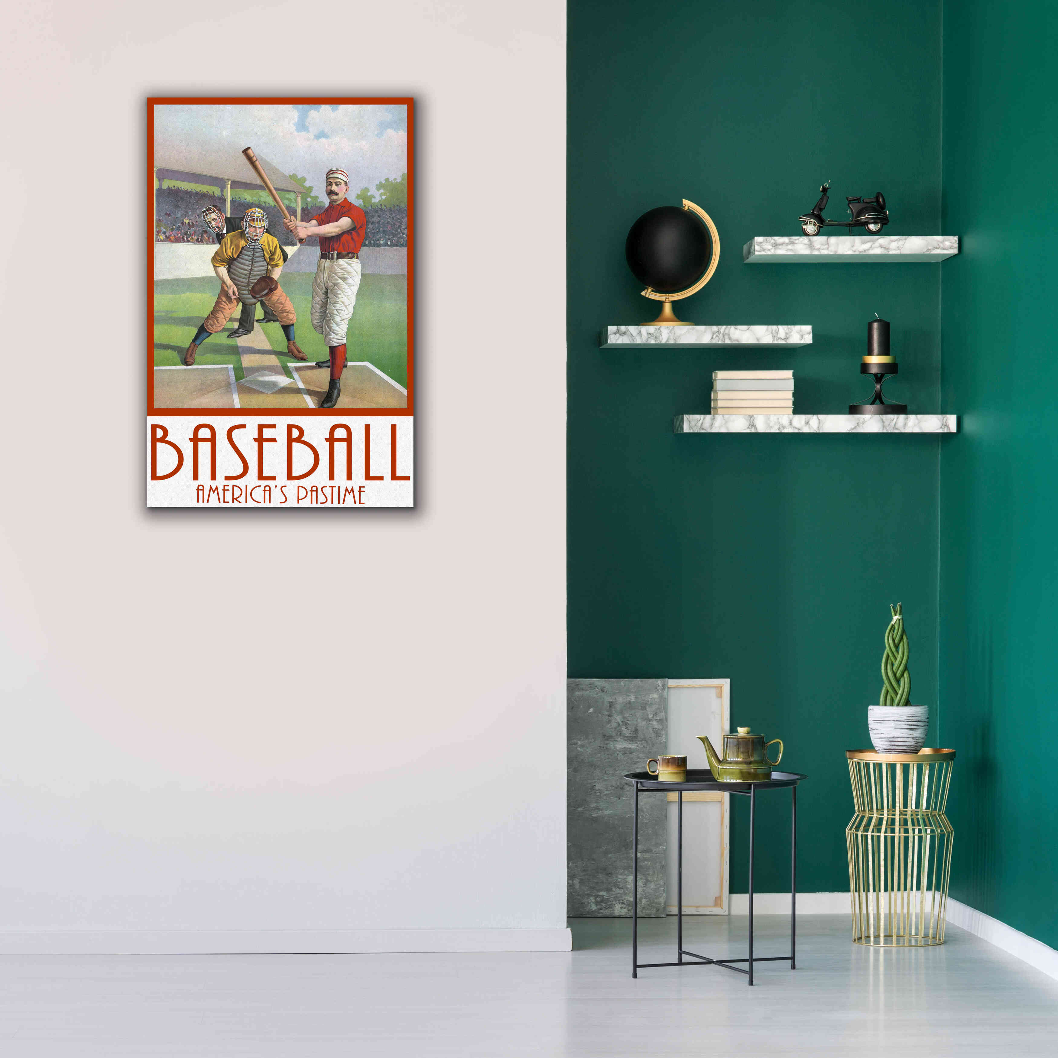 'Baseball America' by Edward M. Fielding, Giclee Canvas Wall Art,26x40