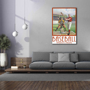 'Baseball America' by Edward M. Fielding, Giclee Canvas Wall Art,40x60