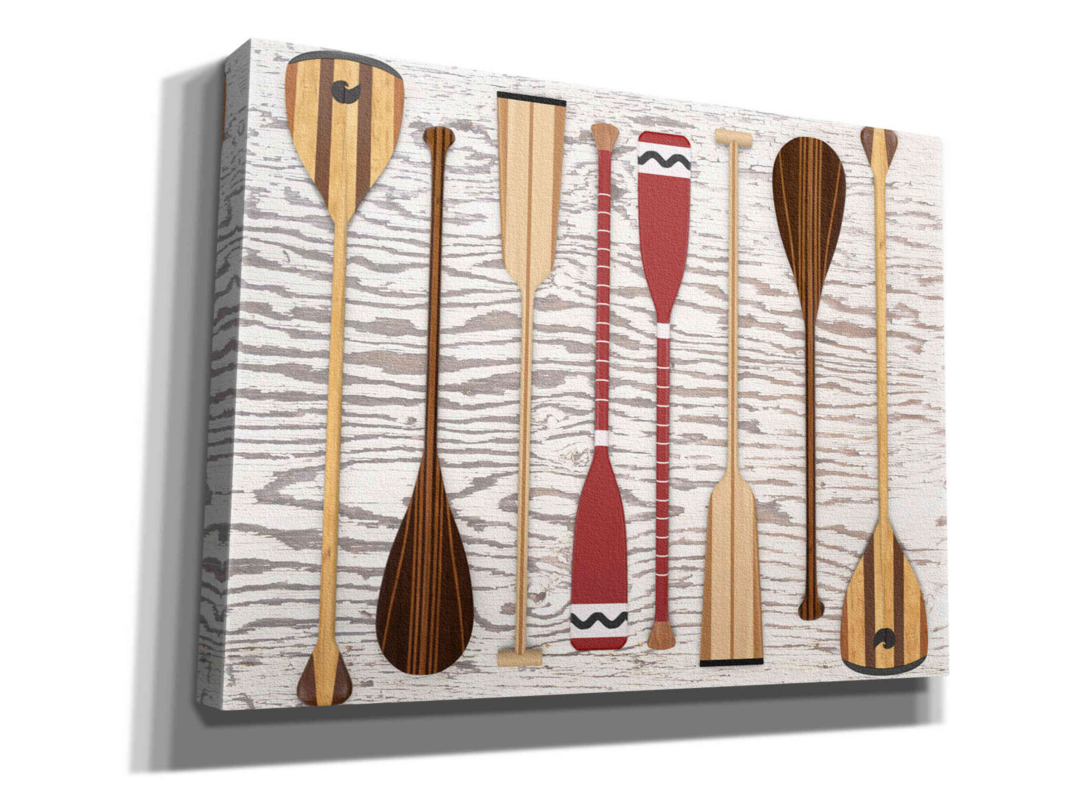 'Canoe Paddles & Oar' by Edward M. Fielding, Giclee Canvas Wall Art