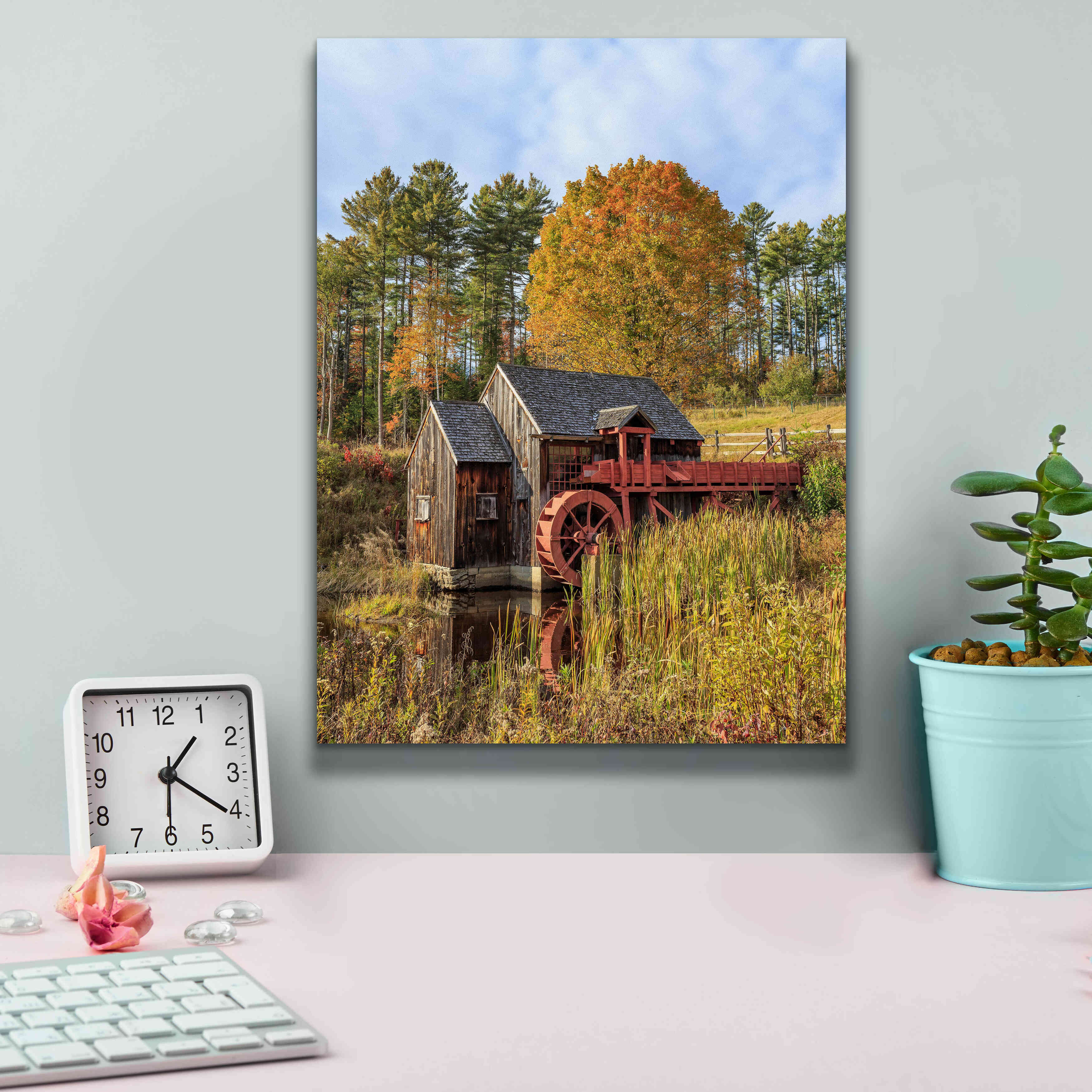 'Grist Mill' by Edward M. Fielding, Giclee Canvas Wall Art,12x16