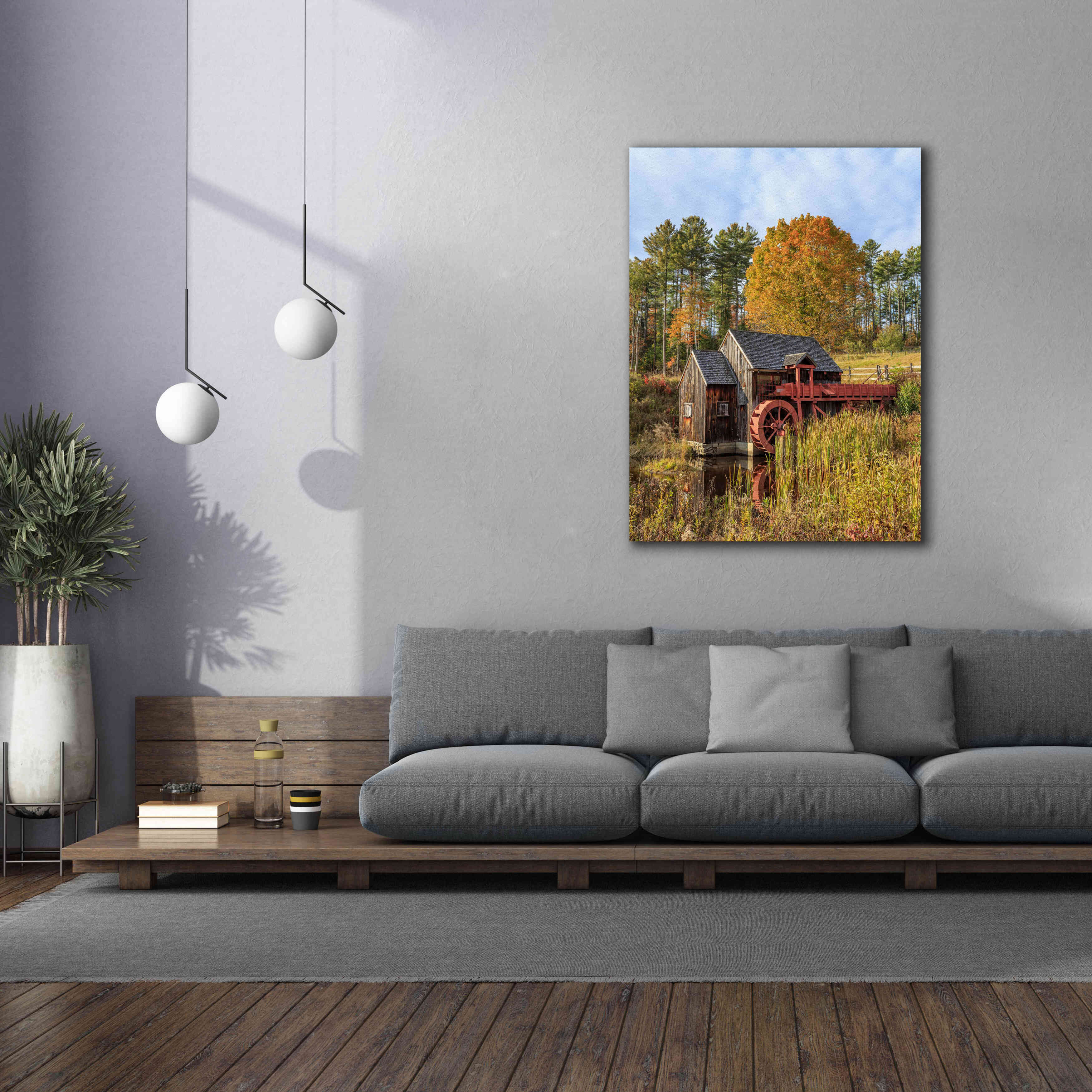 'Grist Mill' by Edward M. Fielding, Giclee Canvas Wall Art,40x54