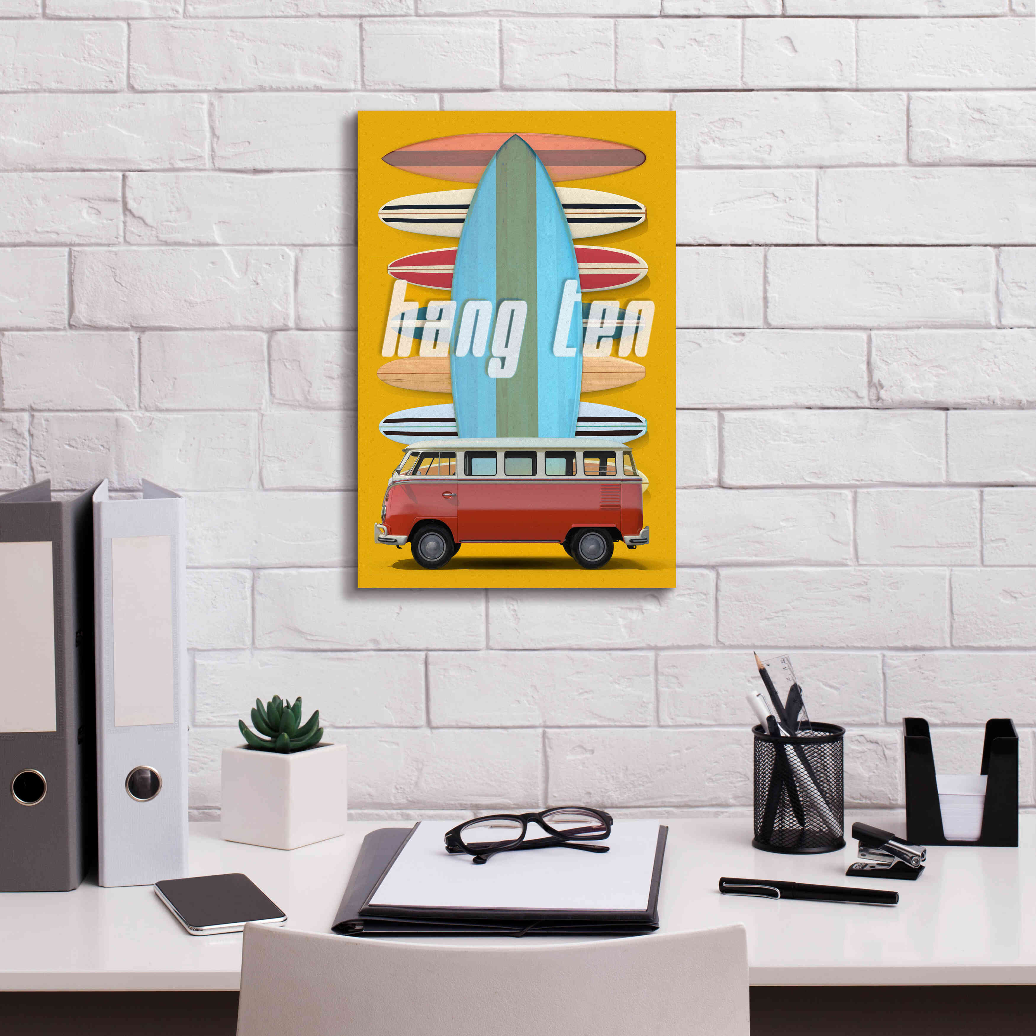 'Hang Ten' by Edward M. Fielding, Giclee Canvas Wall Art,12x18