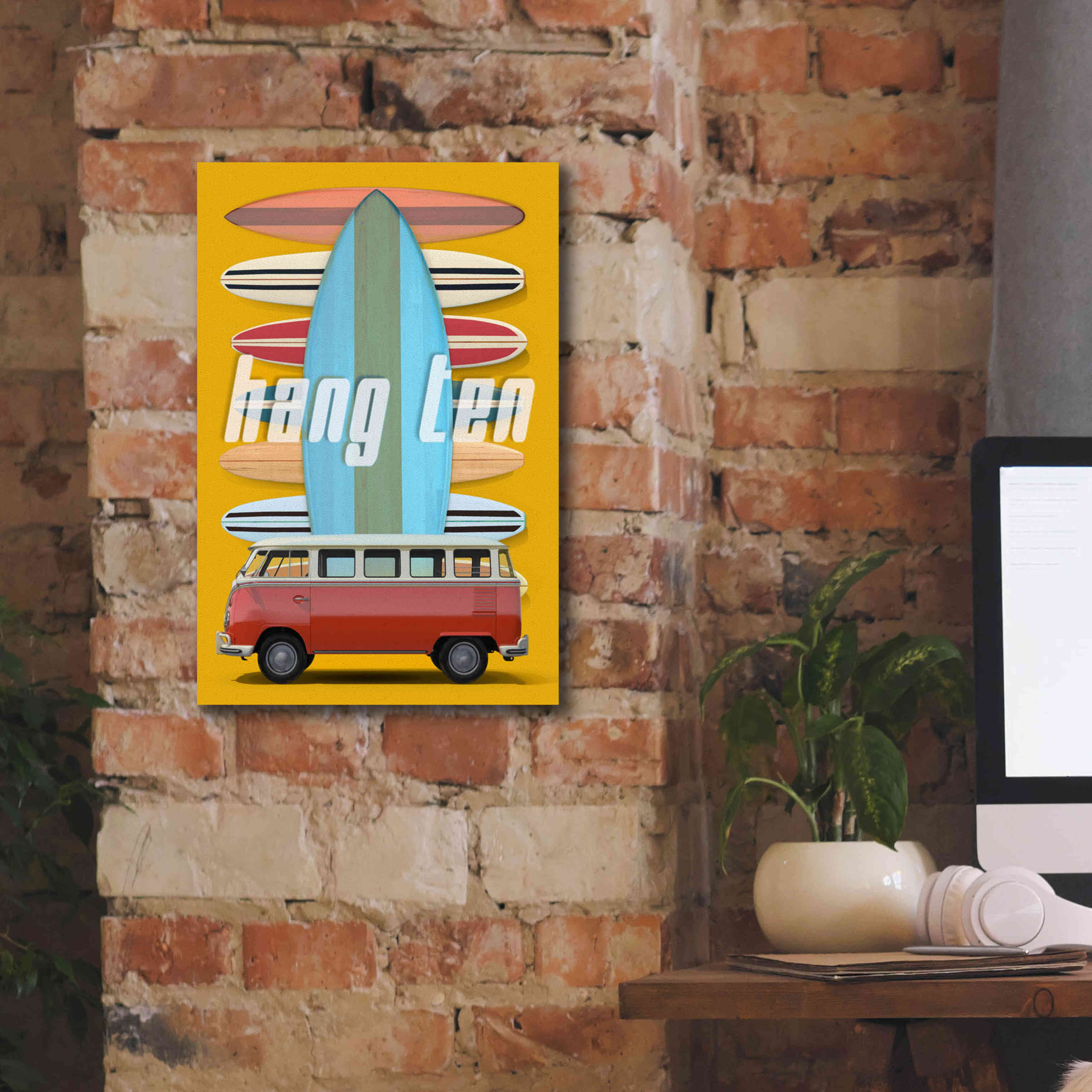 'Hang Ten' by Edward M. Fielding, Giclee Canvas Wall Art,12x18