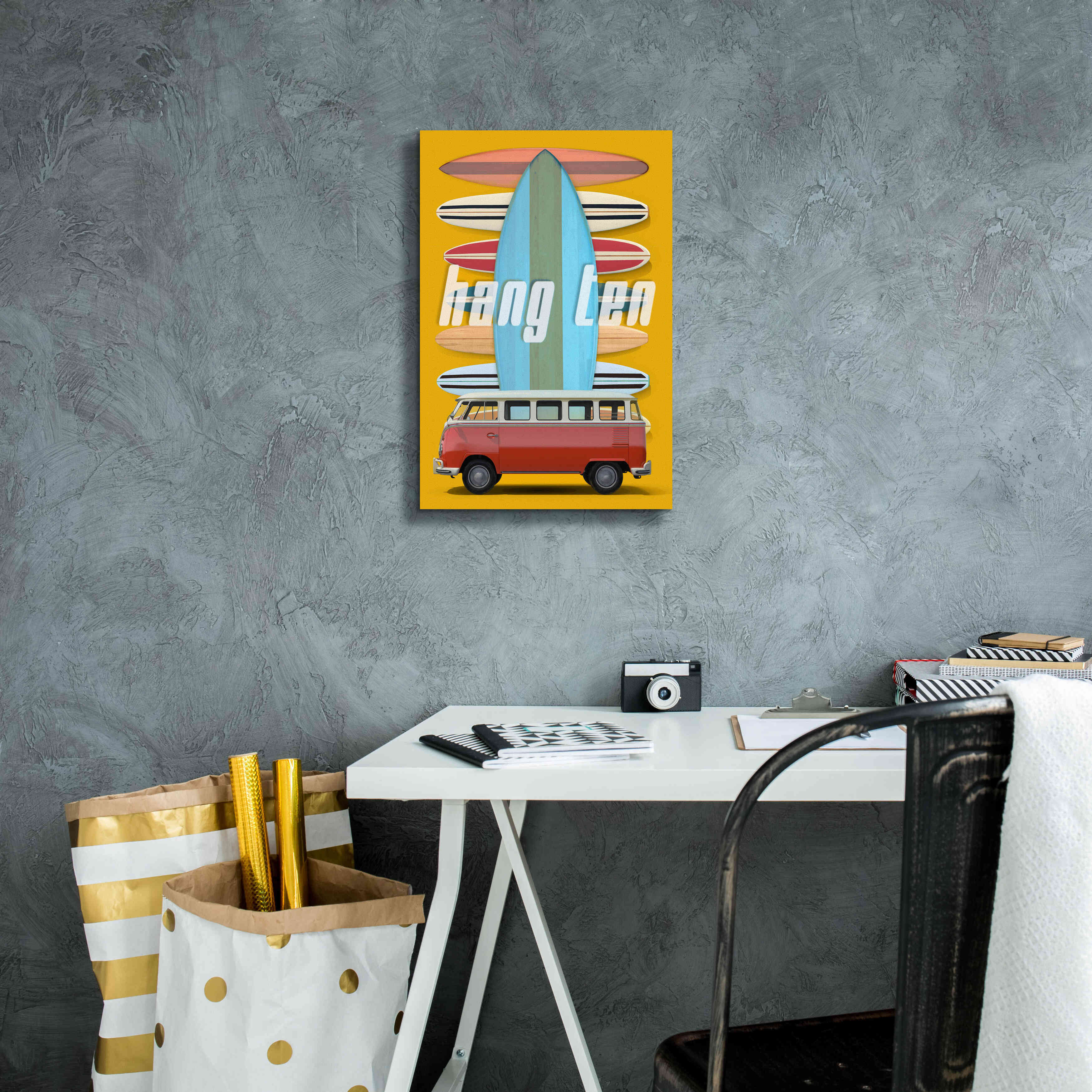 'Hang Ten' by Edward M. Fielding, Giclee Canvas Wall Art,12x18