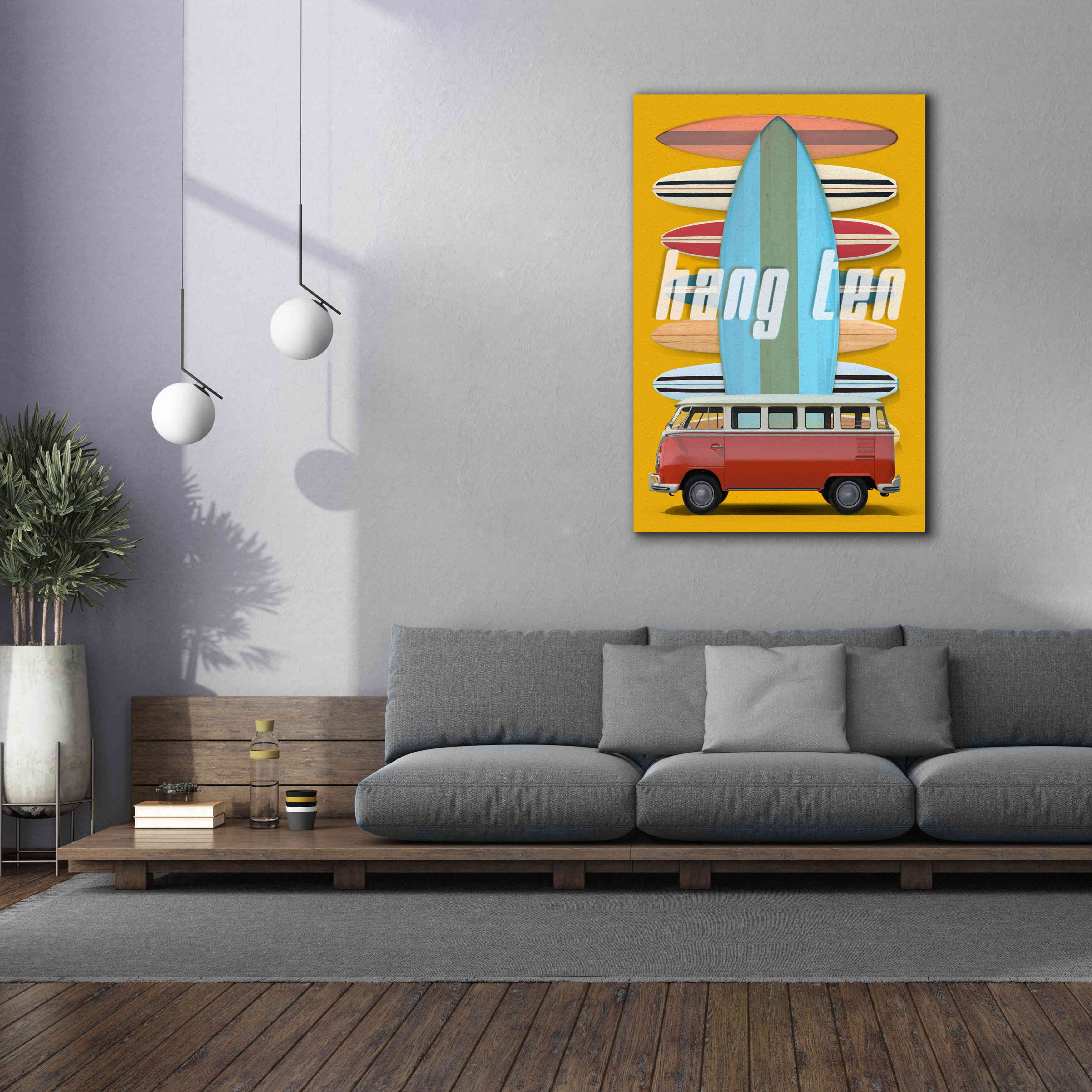 'Hang Ten' by Edward M. Fielding, Giclee Canvas Wall Art,40x60