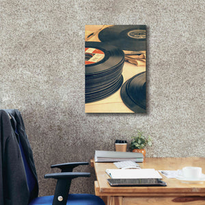 'Old 45s' by Edward M. Fielding, Giclee Canvas Wall Art,18x26